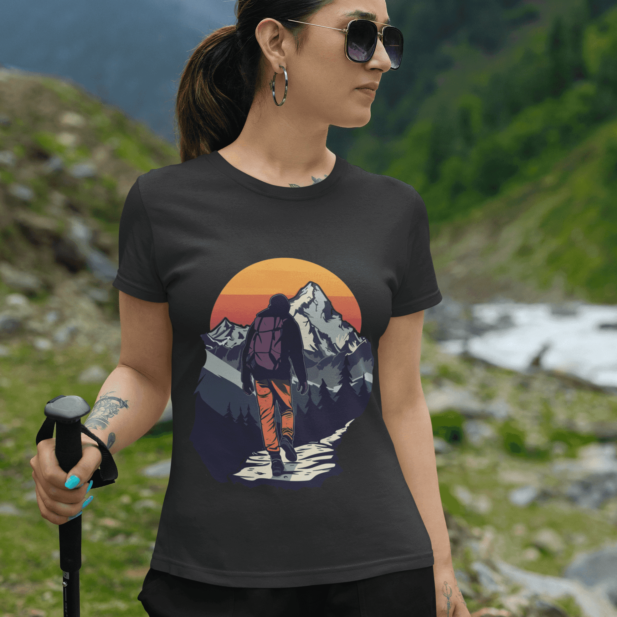 Trailblazer Women's Hiking Adventure T-Shirt - Wander, Explore, Conquer