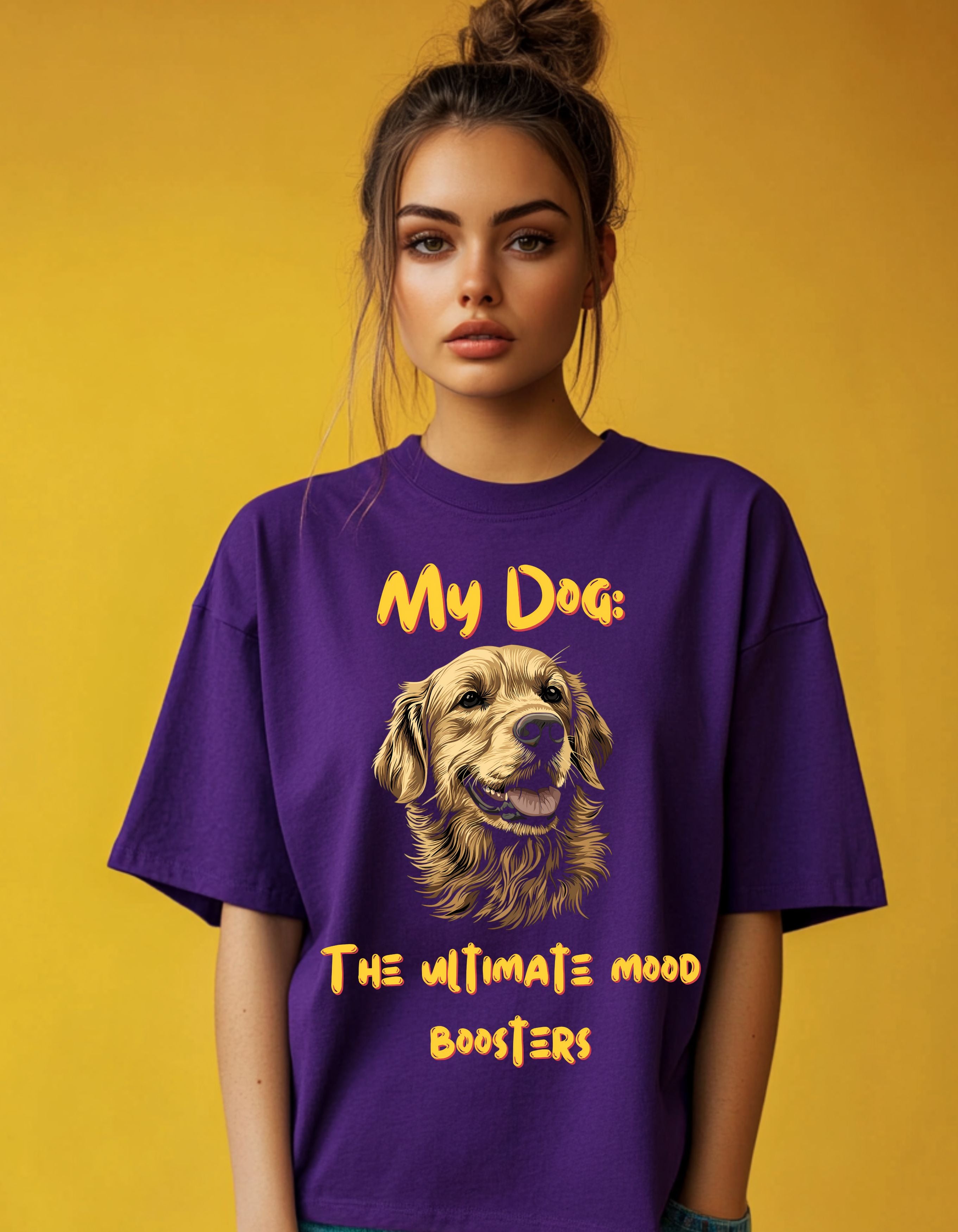 My Dog: The Ultimate Mood BoosterWomen's Oversized Cotton Tee