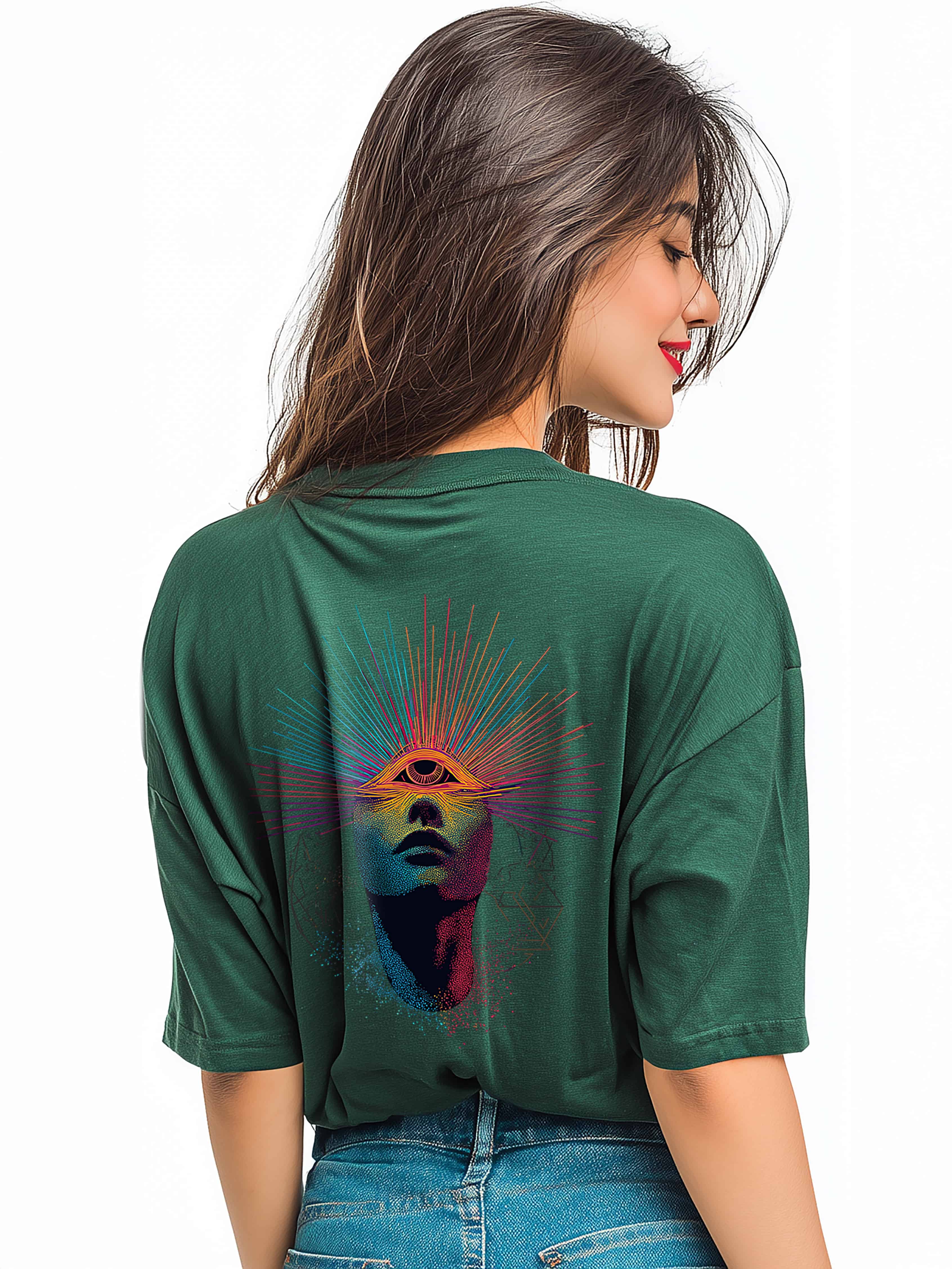 Cosmic Third Eye Oversized Cotton Tee