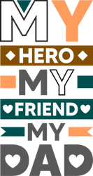 "My Hero, My Friend, My Dad" Women's Cotton Oversized T-Shirt