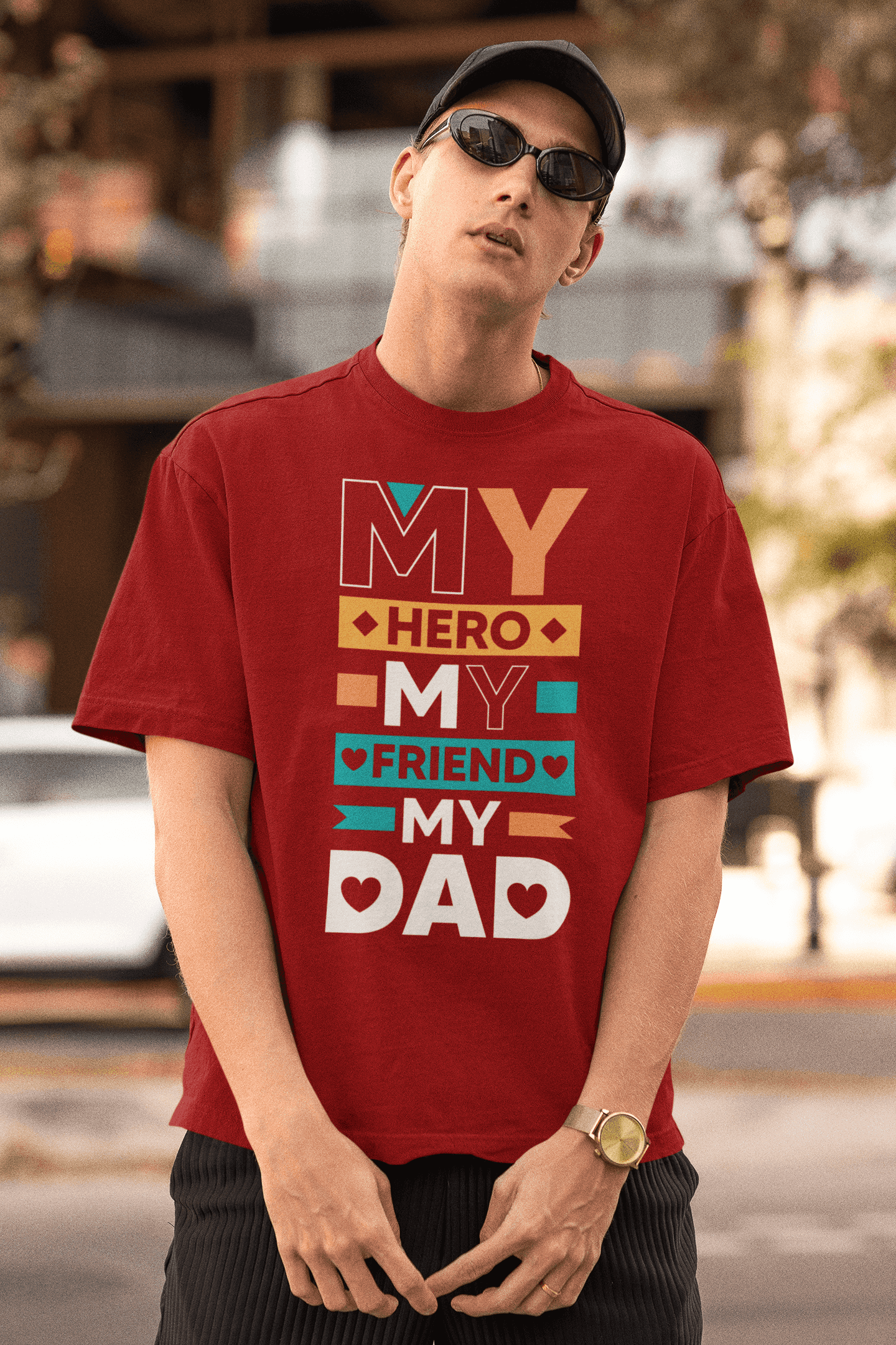 "We Love You Dad"  Father's Day Special  Men's Oversized Cotton T-Shirt