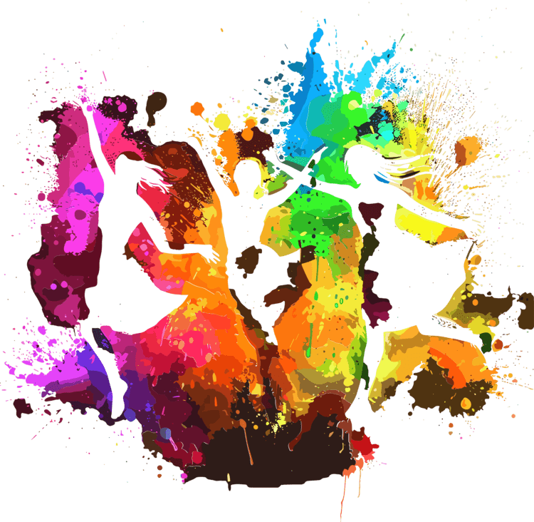 Holi special t shirt for Women with Holi Splash Design