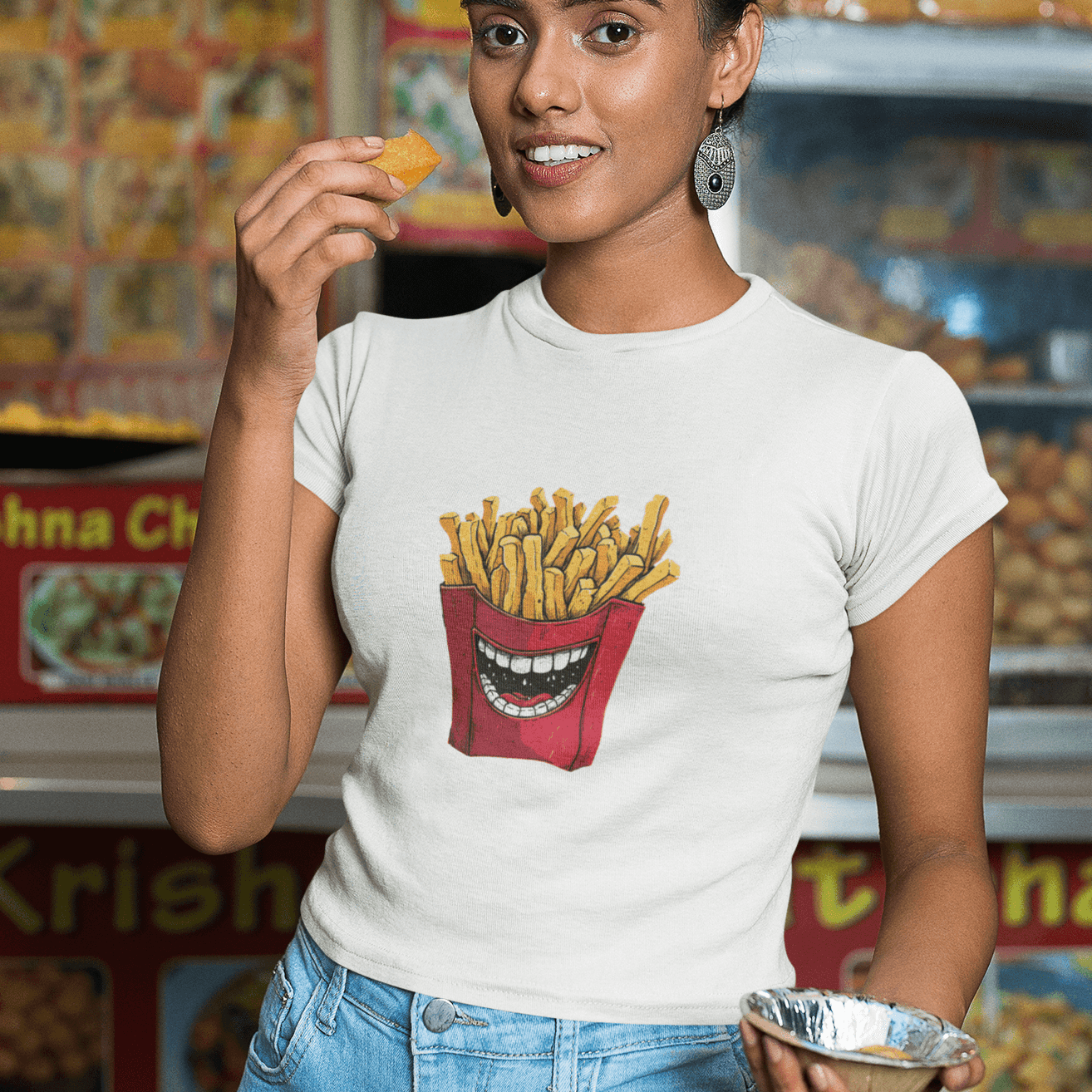 Fries-Day Women's Fun Graphic T-Shirt - Celebrate FriDay