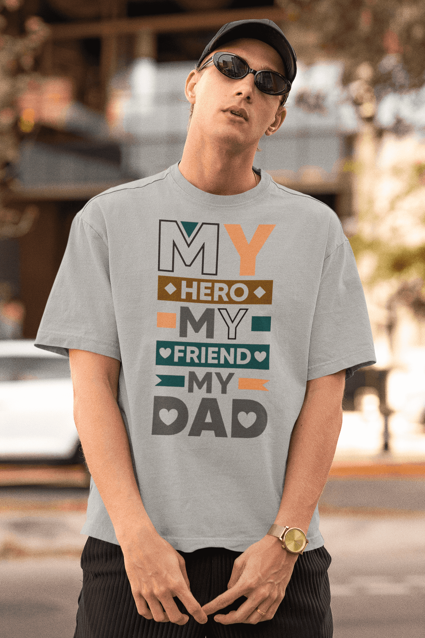 "We Love You Dad"  Father's Day Special  Men's Oversized Cotton T-Shirt