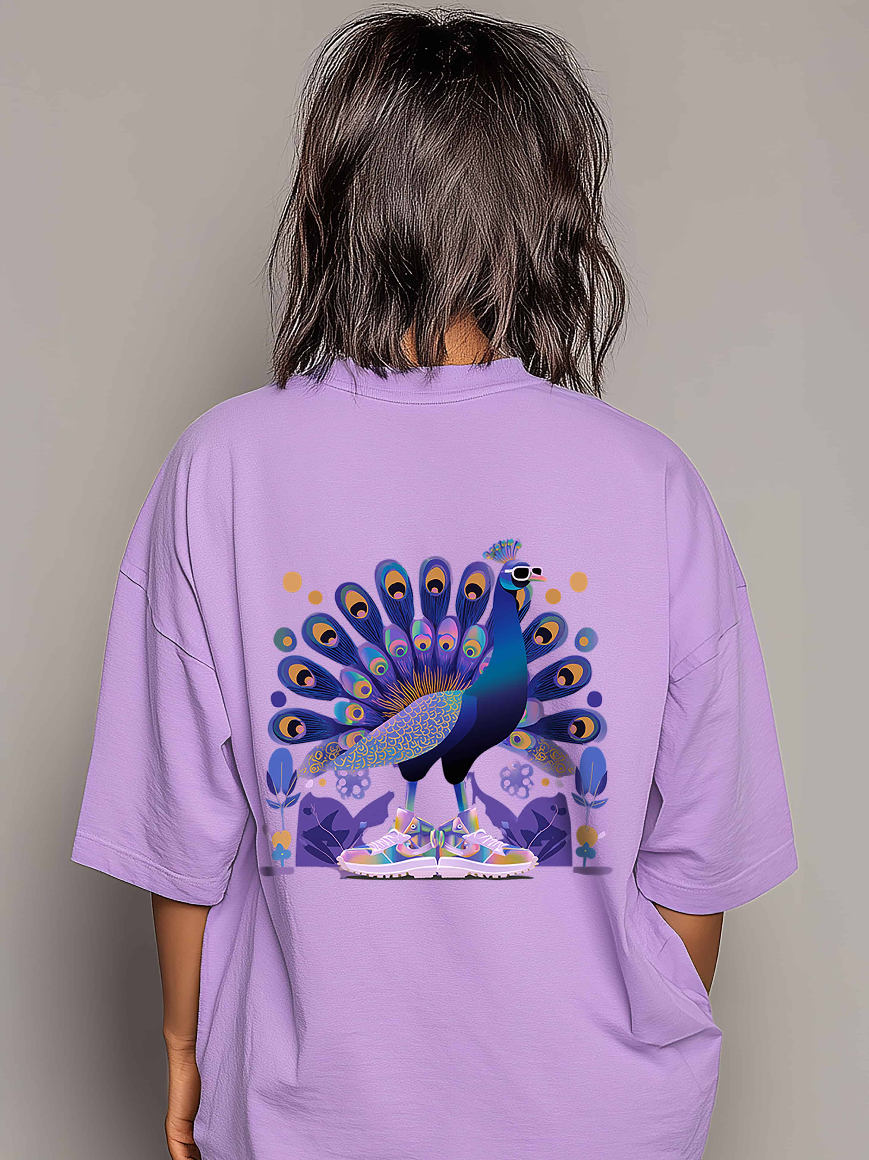 Peacock Flex Oversized Cotton T-Shirt