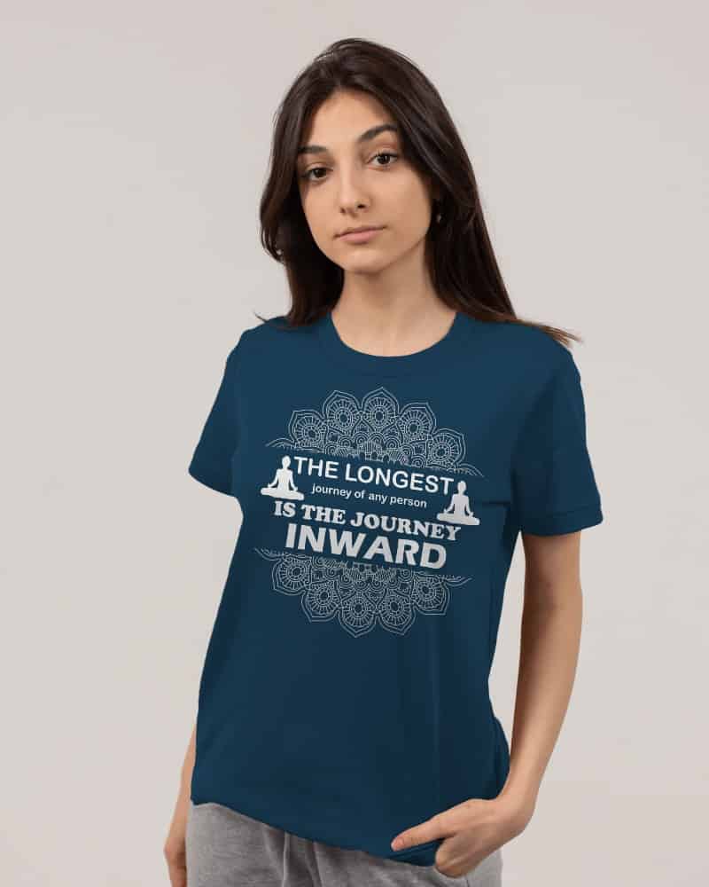 "The Longest Journey Is the Journey Inwards" Women's Cotton T-Shirt