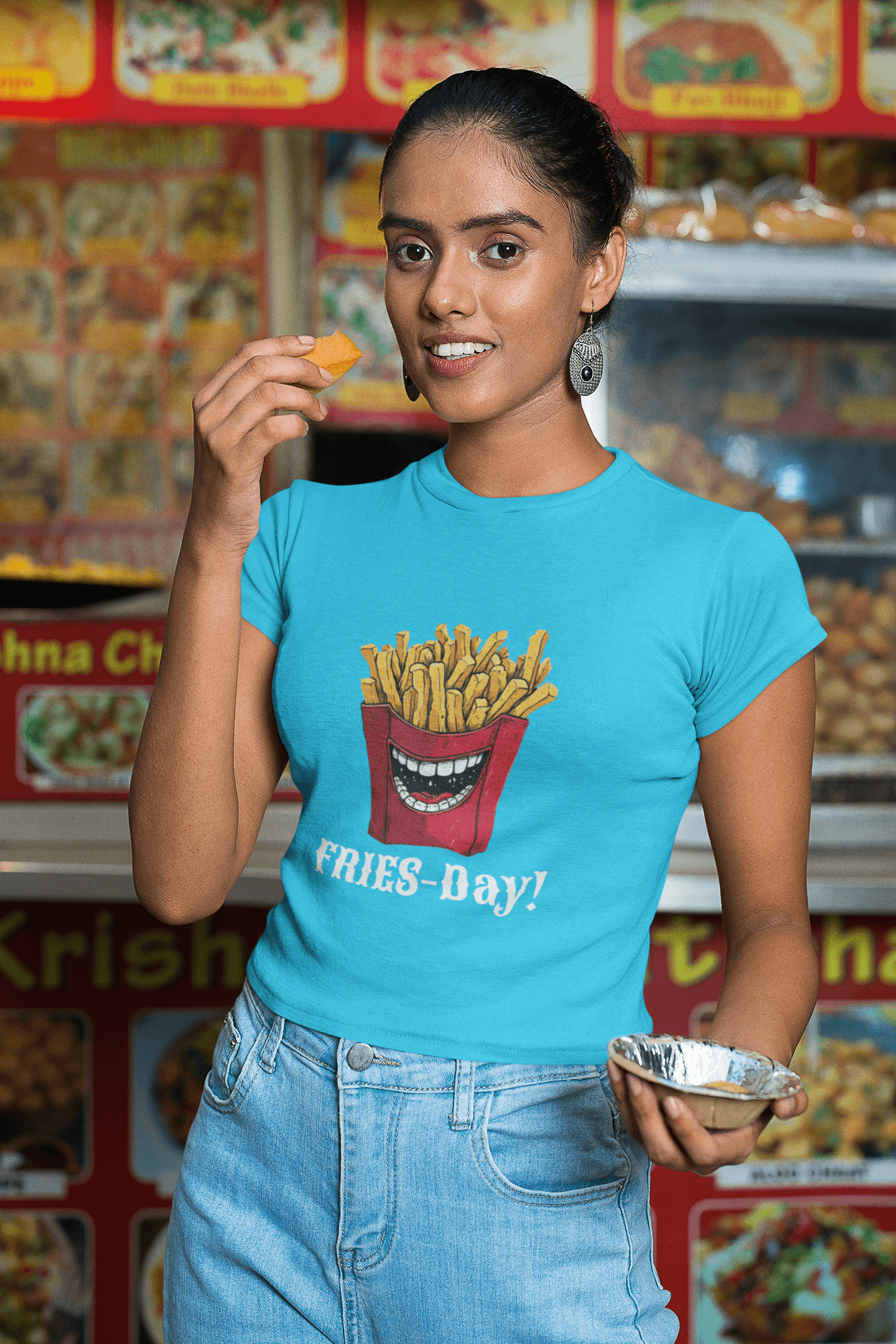 Fries-Day Women's Fun Graphic T-Shirt - Celebrate FriDay