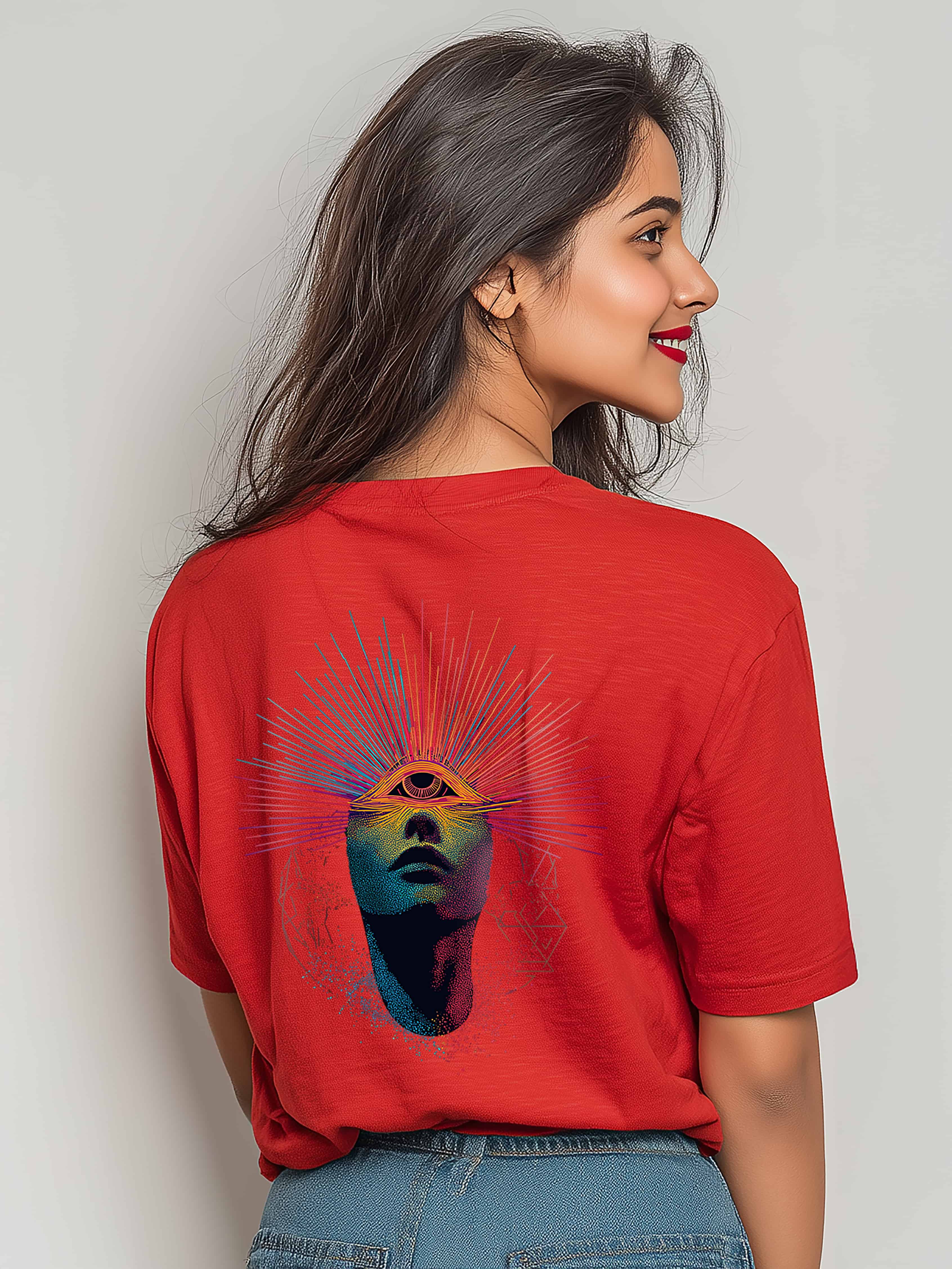 Cosmic Third Eye Oversized Cotton Tee
