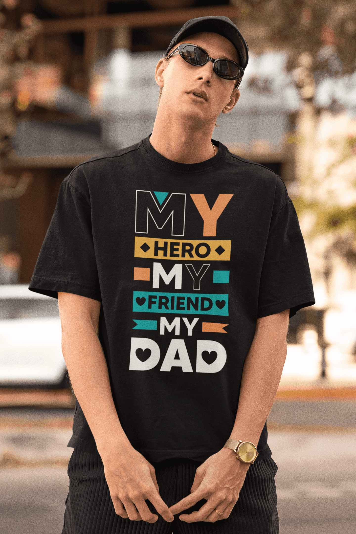 "We Love You Dad"  Father's Day Special  Men's Oversized Cotton T-Shirt