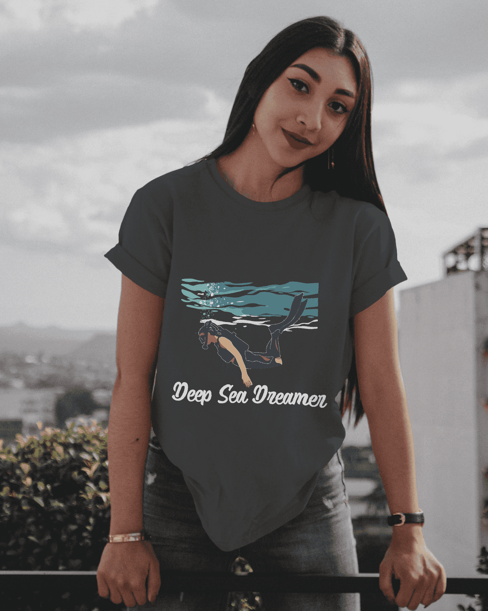 Deep Sea Dreamer Women's Graphic T-Shirt - Snorkeling/Scuba Diving