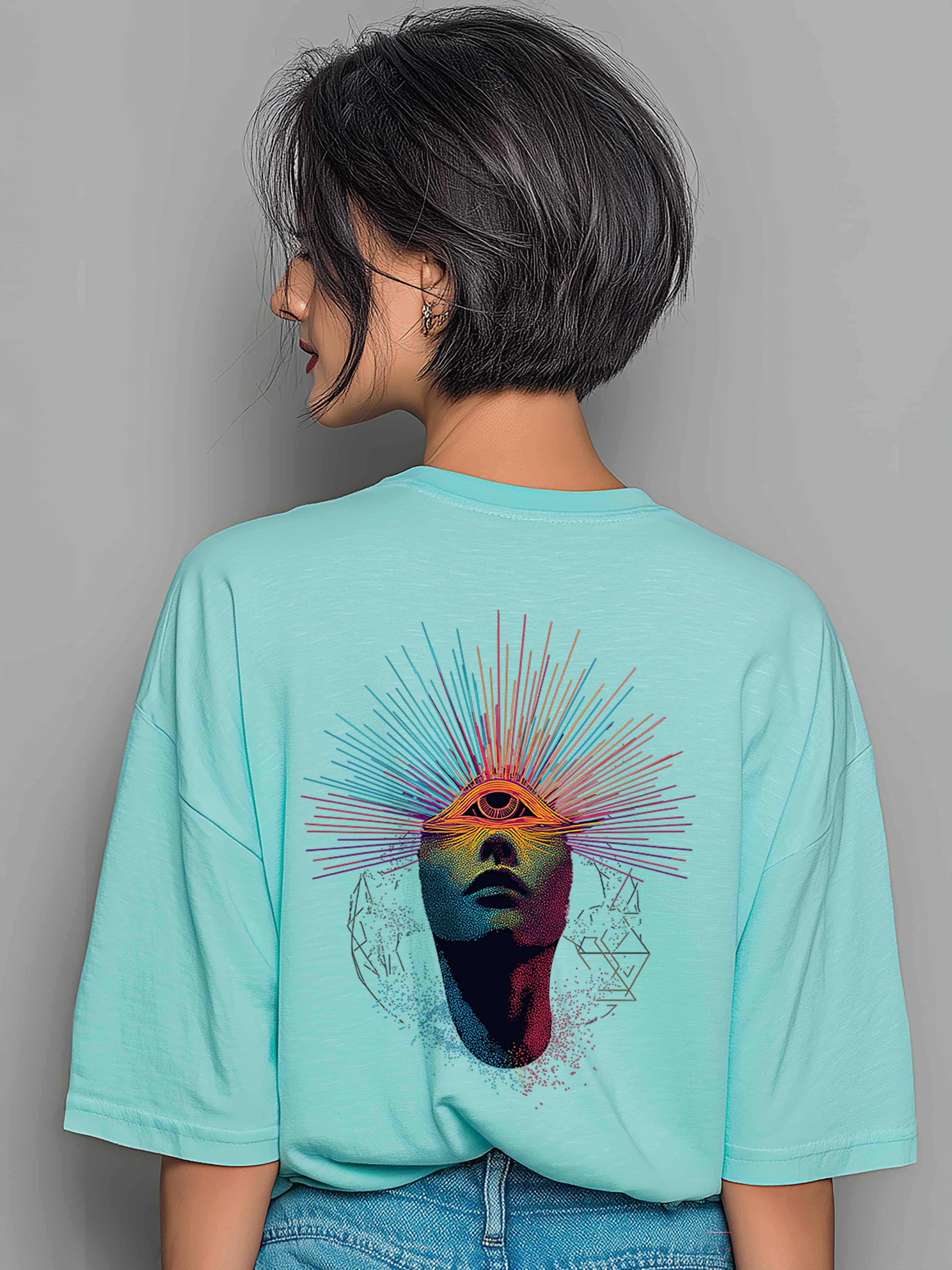 Cosmic Third Eye Oversized Cotton Tee