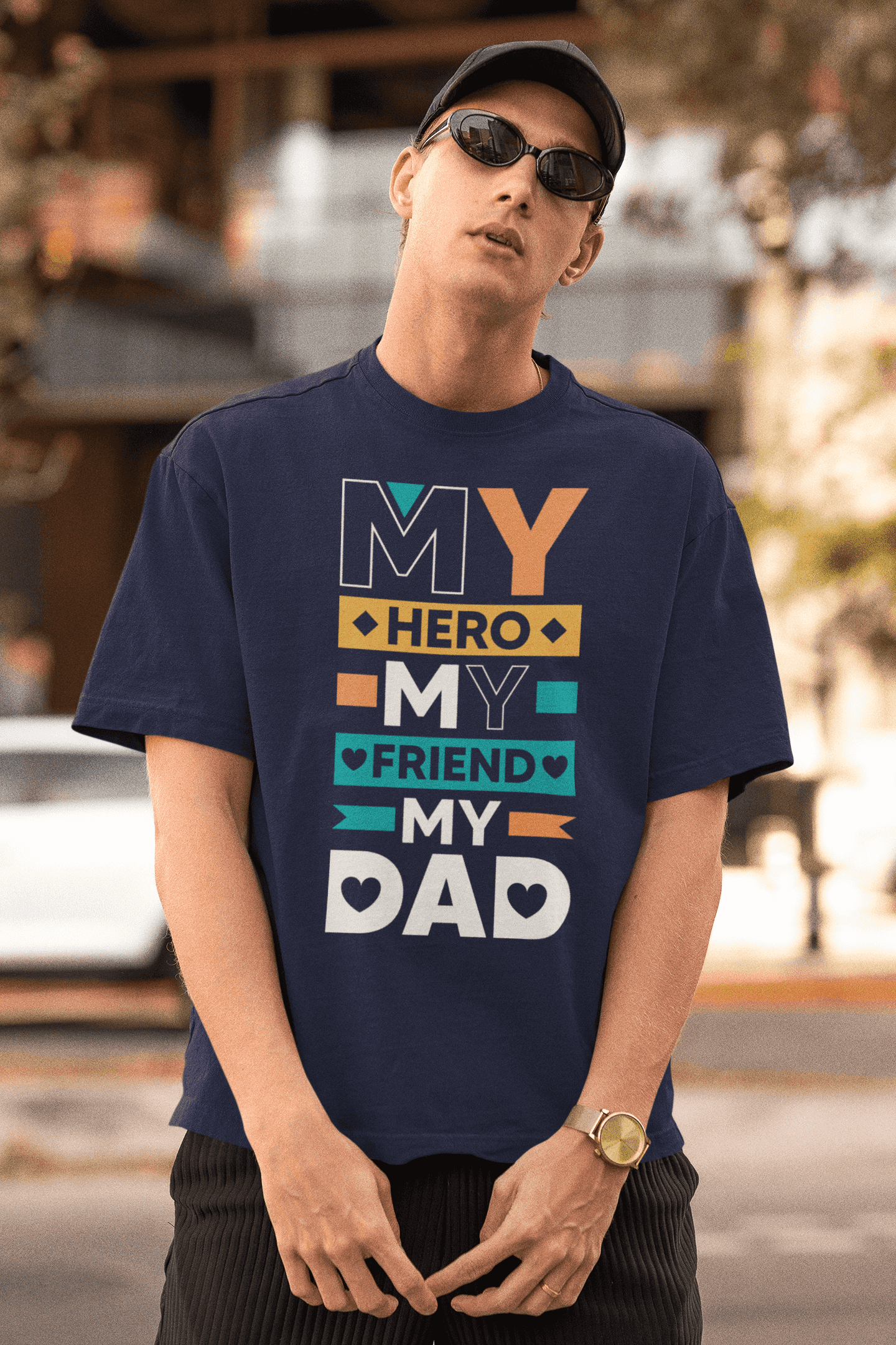 "We Love You Dad"  Father's Day Special  Men's Oversized Cotton T-Shirt