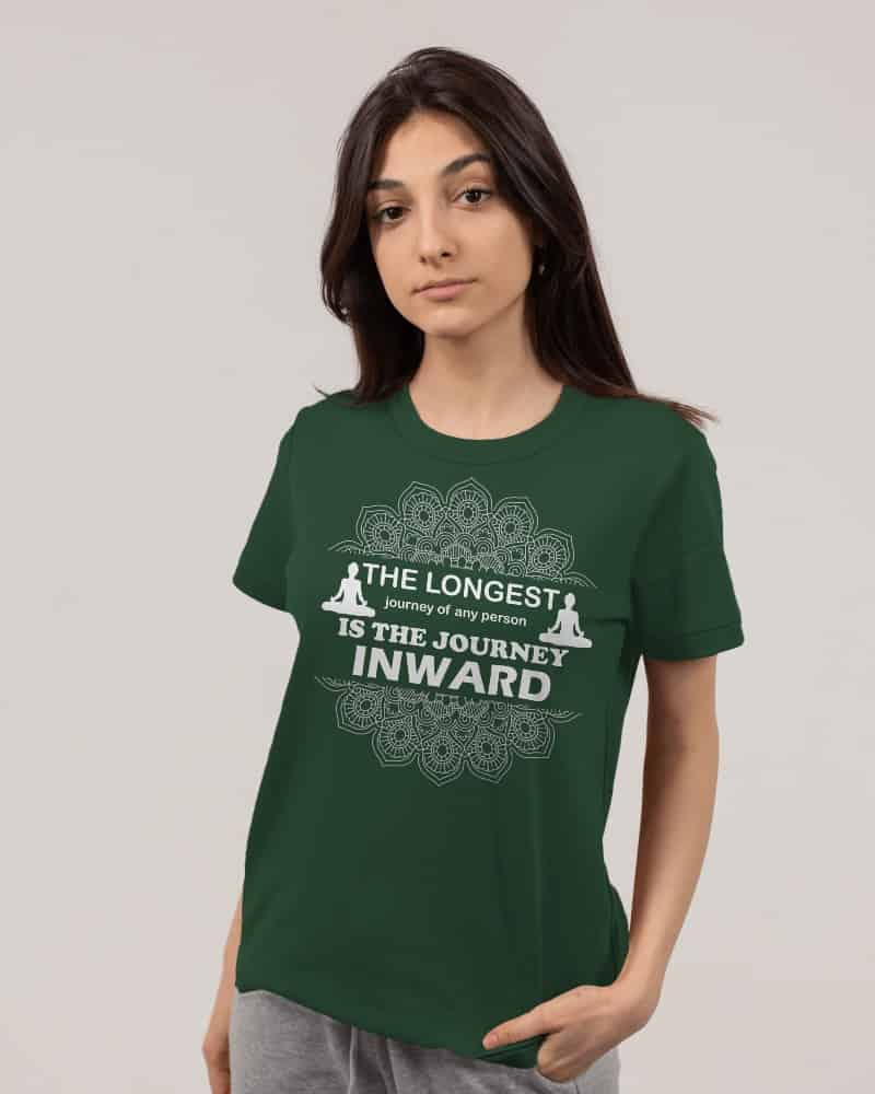 "The Longest Journey Is the Journey Inwards" Women's Cotton T-Shirt