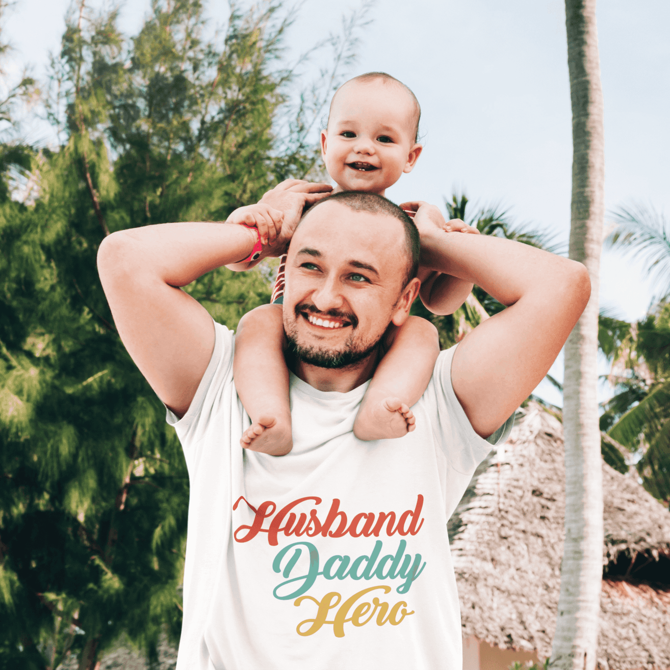 "Husband, Daddy, Hero"  Day Special  Men's Cotton T-Shirt