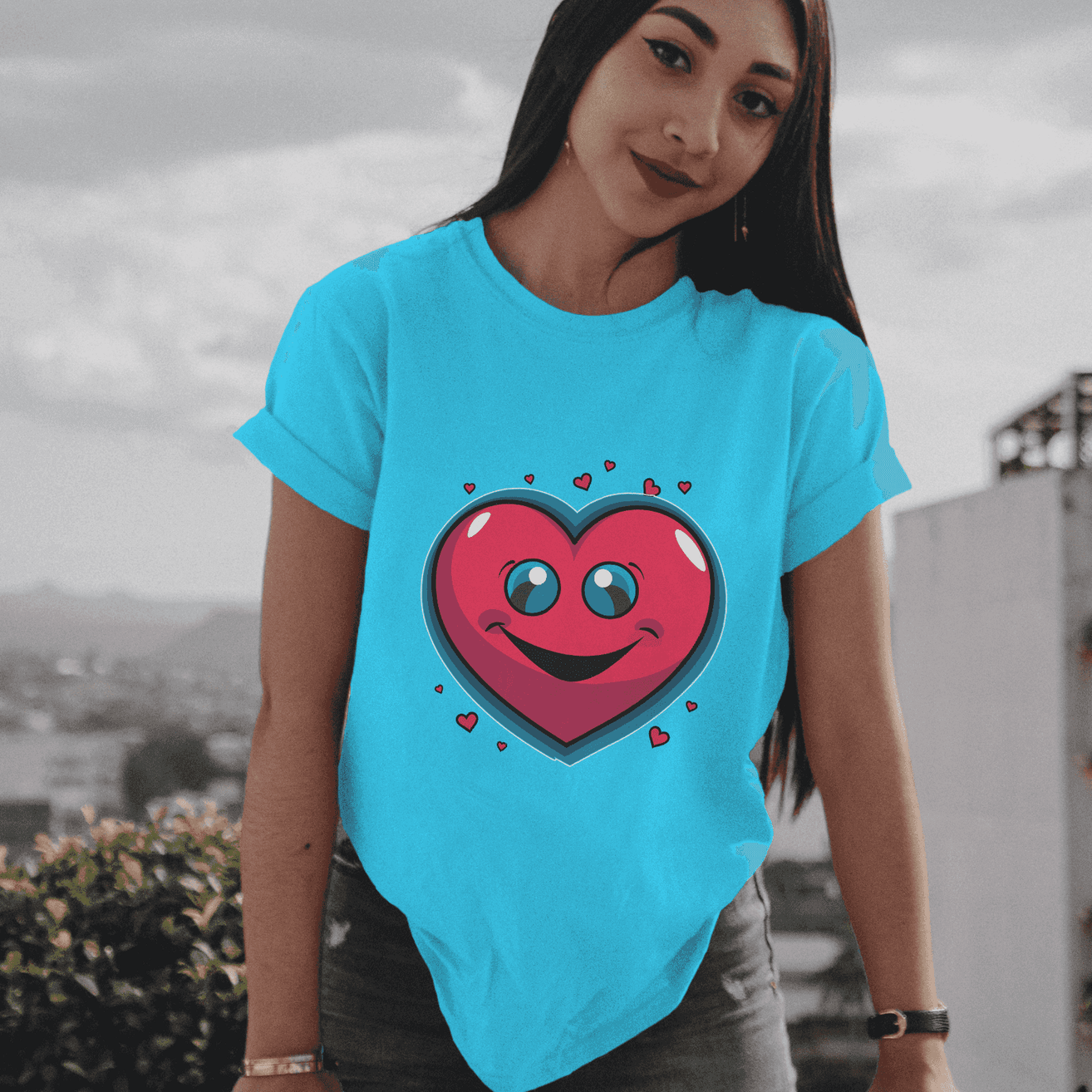 Love in Red Women's Heart-Printed T-Shirt - Wear Your Heart Out