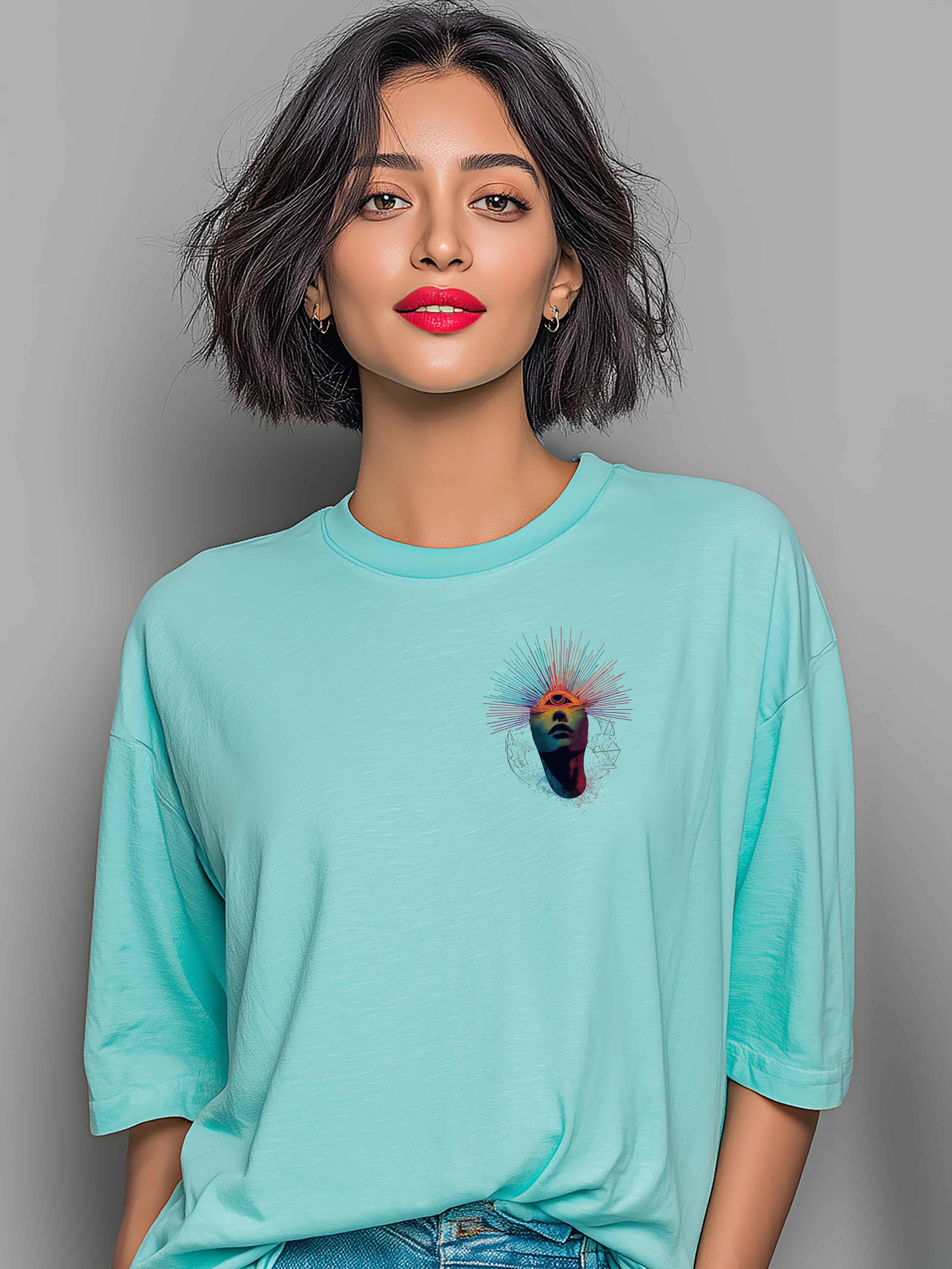 Cosmic Third Eye Oversized Cotton Tee