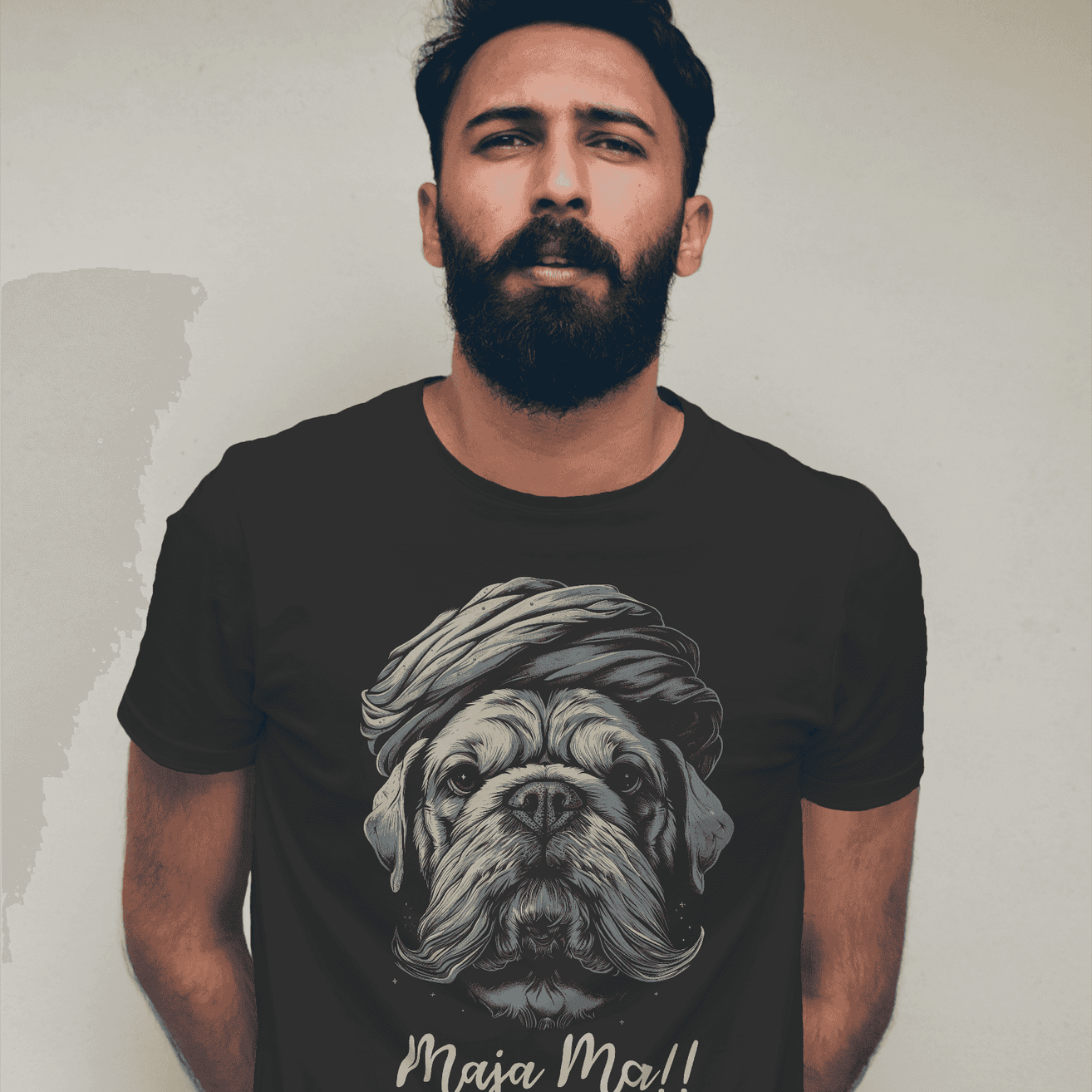 Maja Ma Men's Dog Face T-Shirt - Canine Bliss Vibes