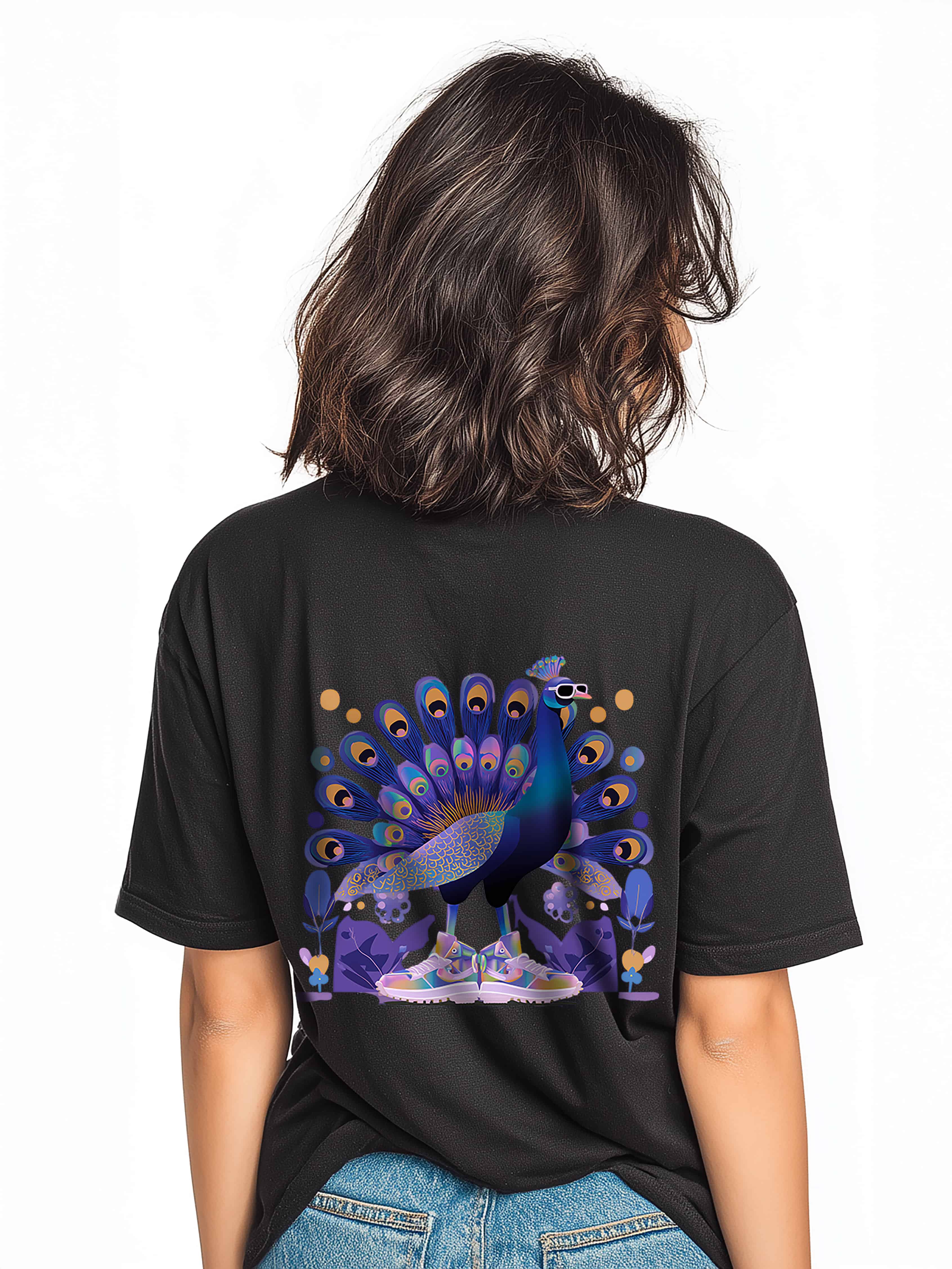 Peacock Flex Oversized Cotton T-Shirt