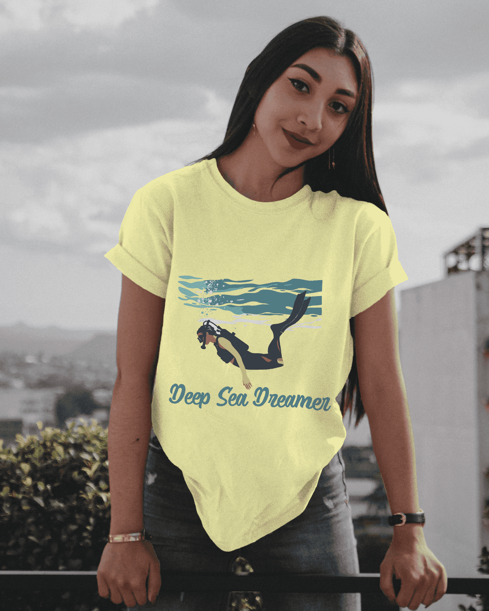 Deep Sea Dreamer Women's Graphic T-Shirt - Snorkeling/Scuba Diving