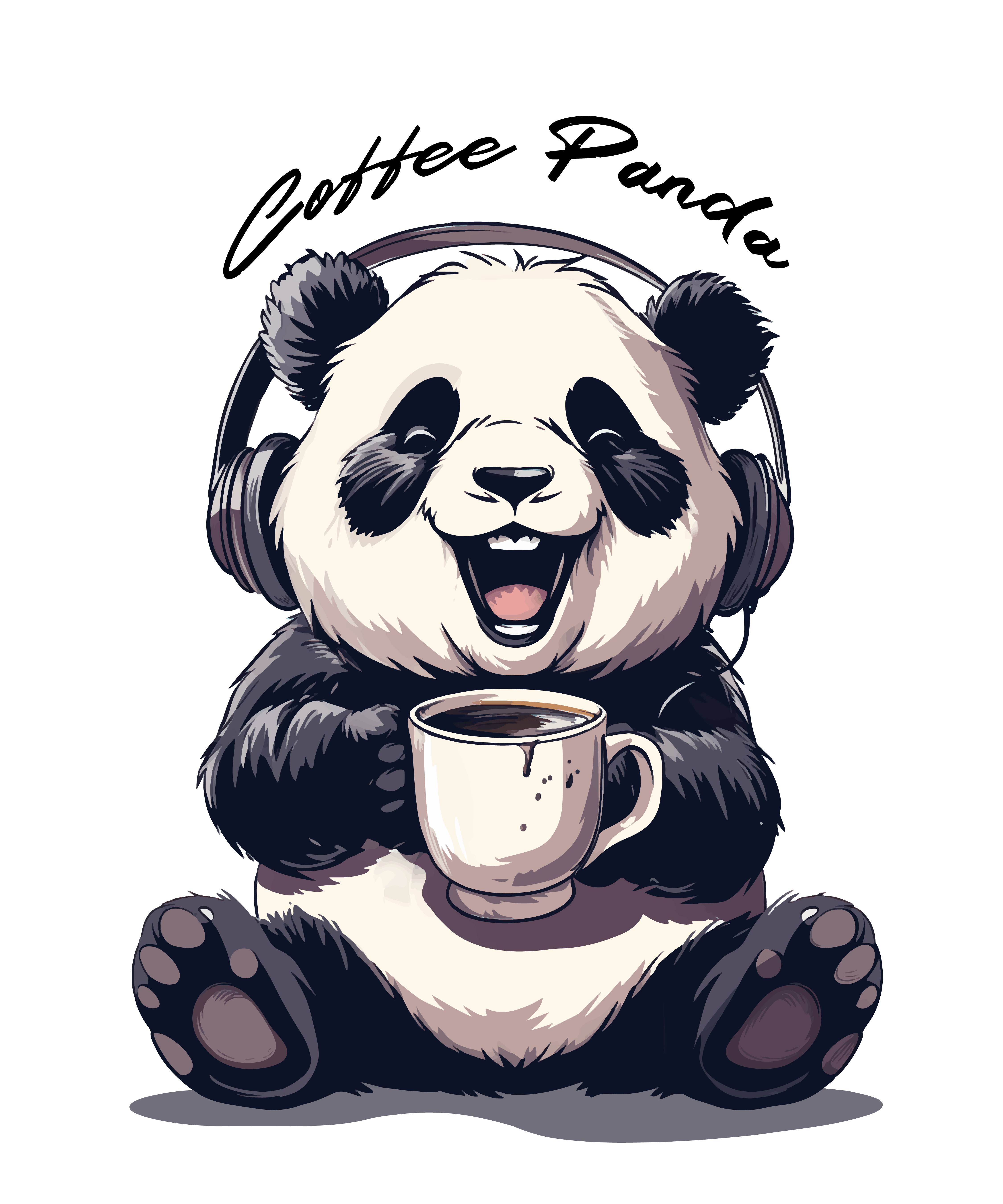 Coffee Panda Women's Graphic Cotton T-Shirt