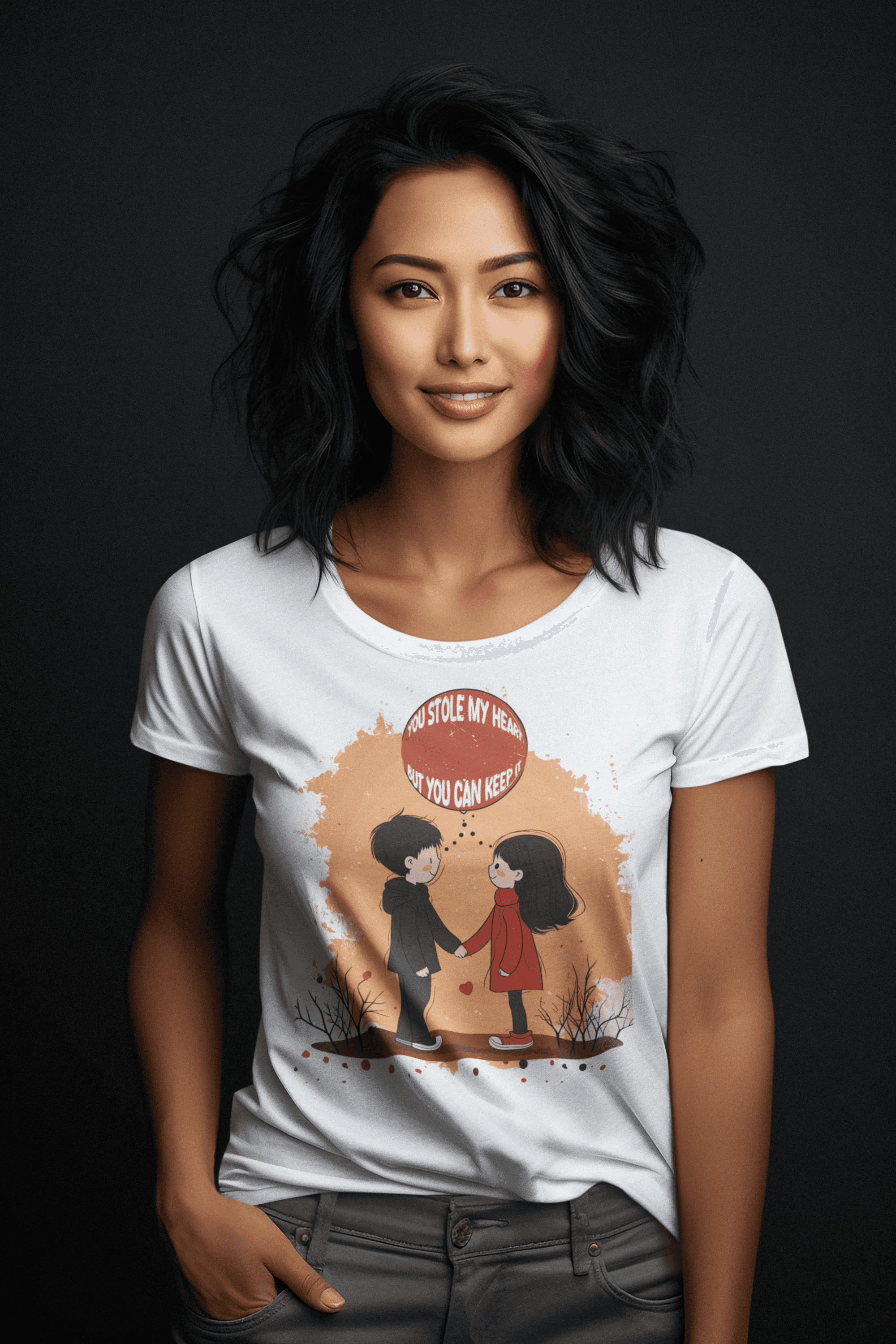 Radiate love with 'You Stole My Heart- Valentine' Women's T-Shirt