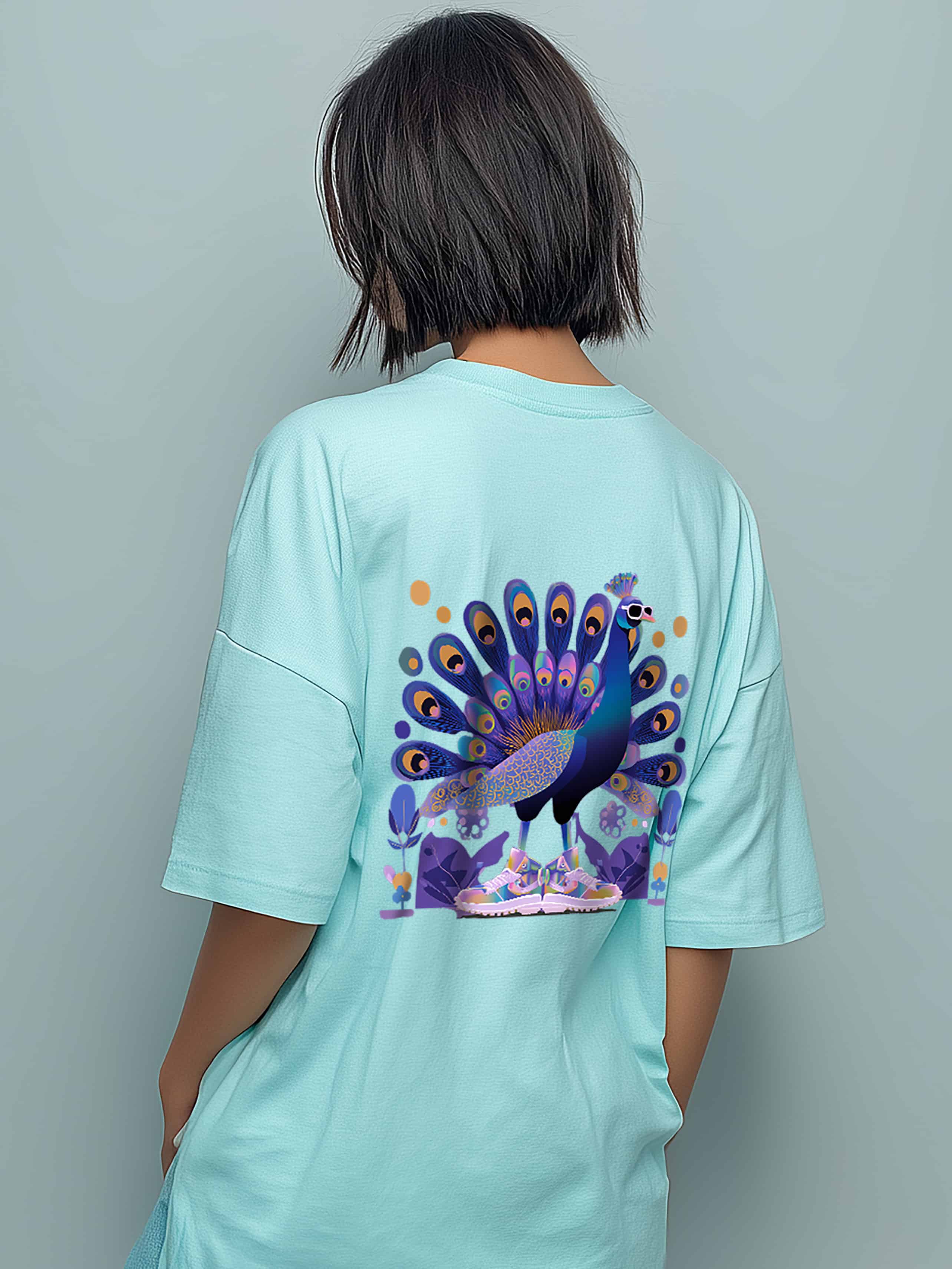 Peacock Flex Oversized Cotton T-Shirt