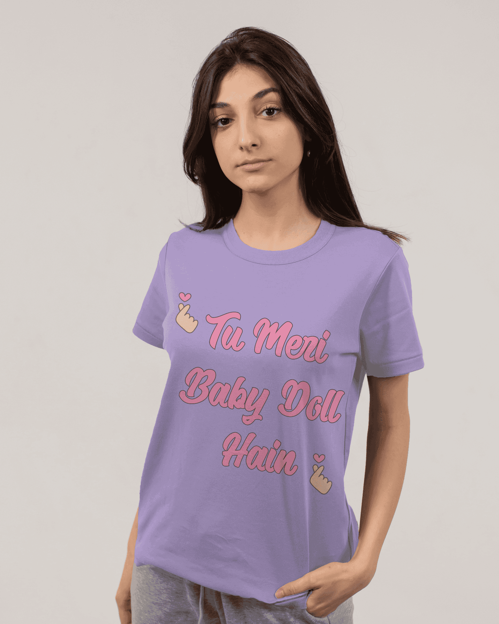 'Tu Meri Baby Doll Hai' Women's Cotton T-Shirt