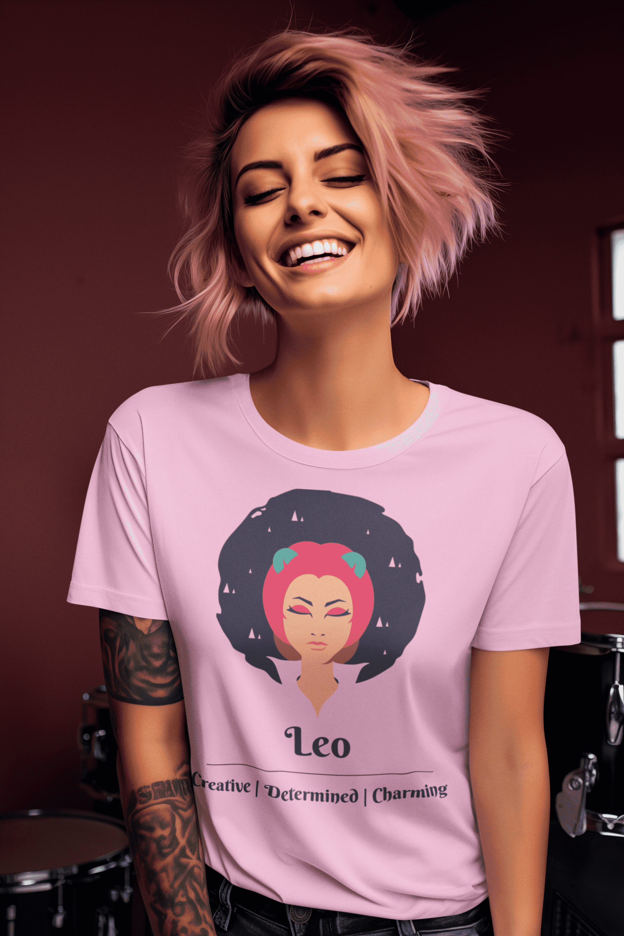 Leo - Stylish and Charismatic Zodiac Women's cotton Tee