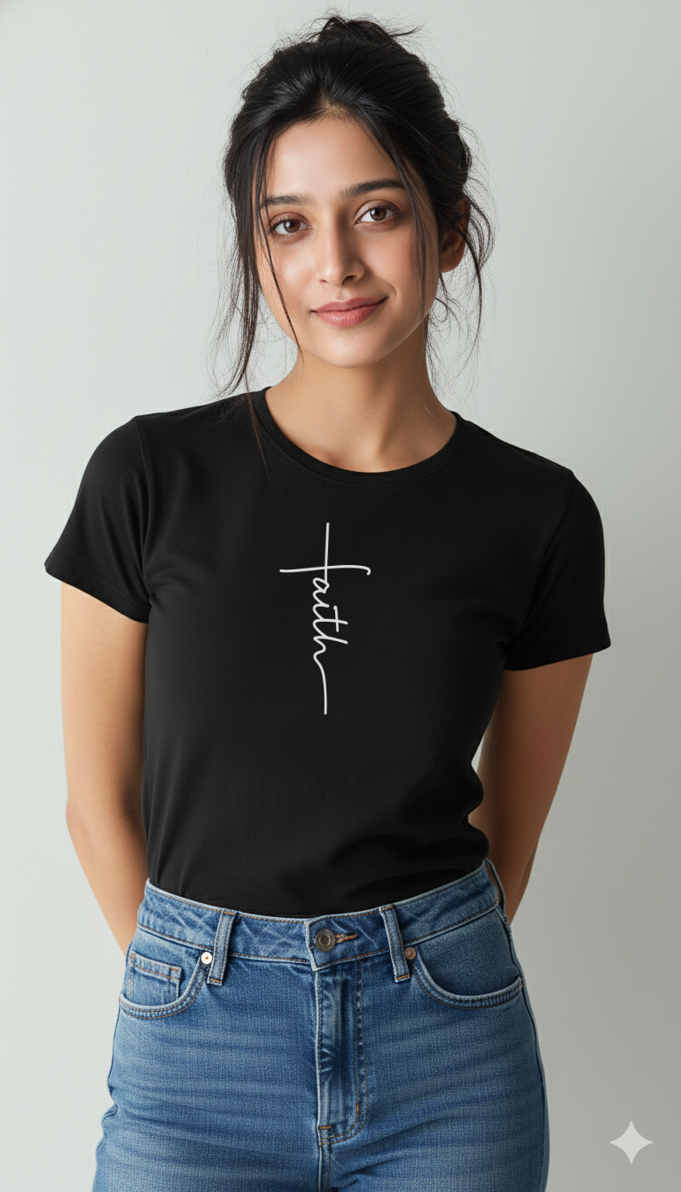Women’s “Faith” Cotton Tshirt