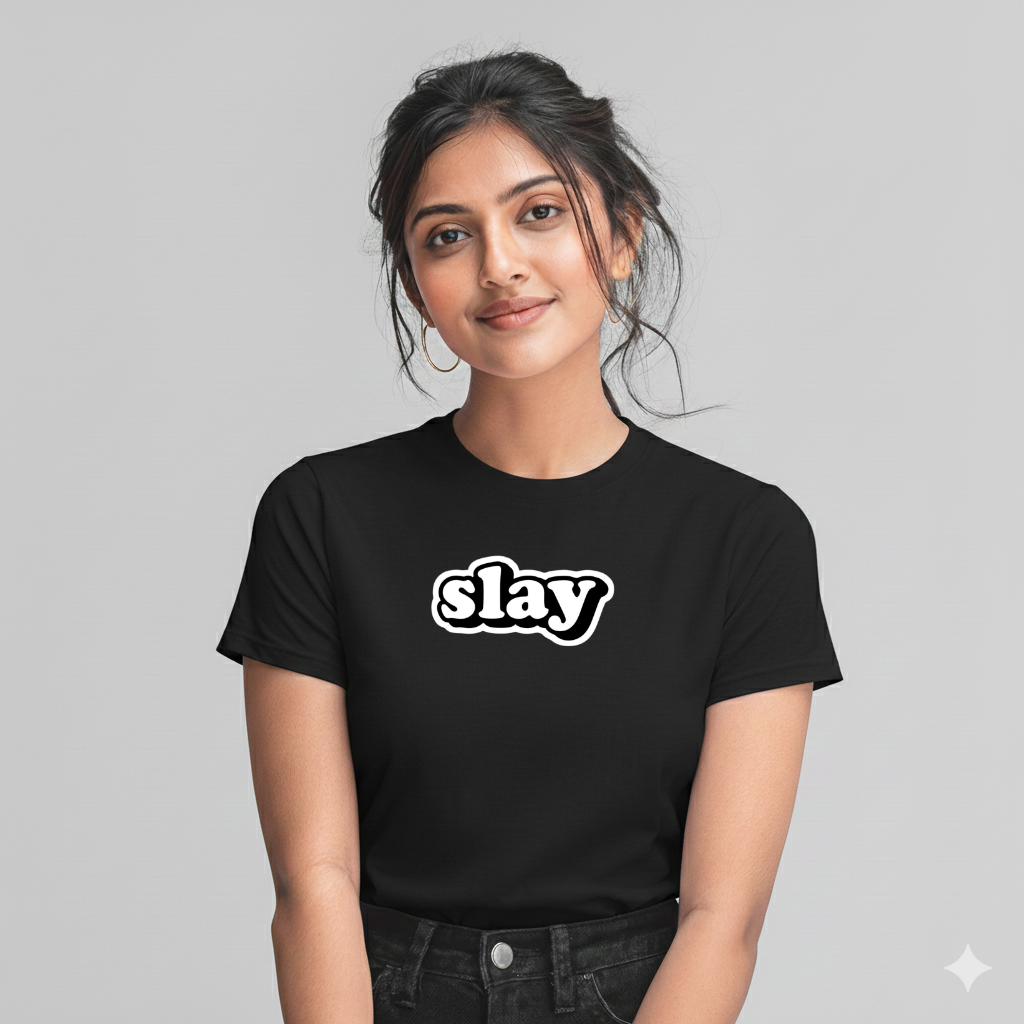 Women’s “Slay” Graphic Cotton Tshirt