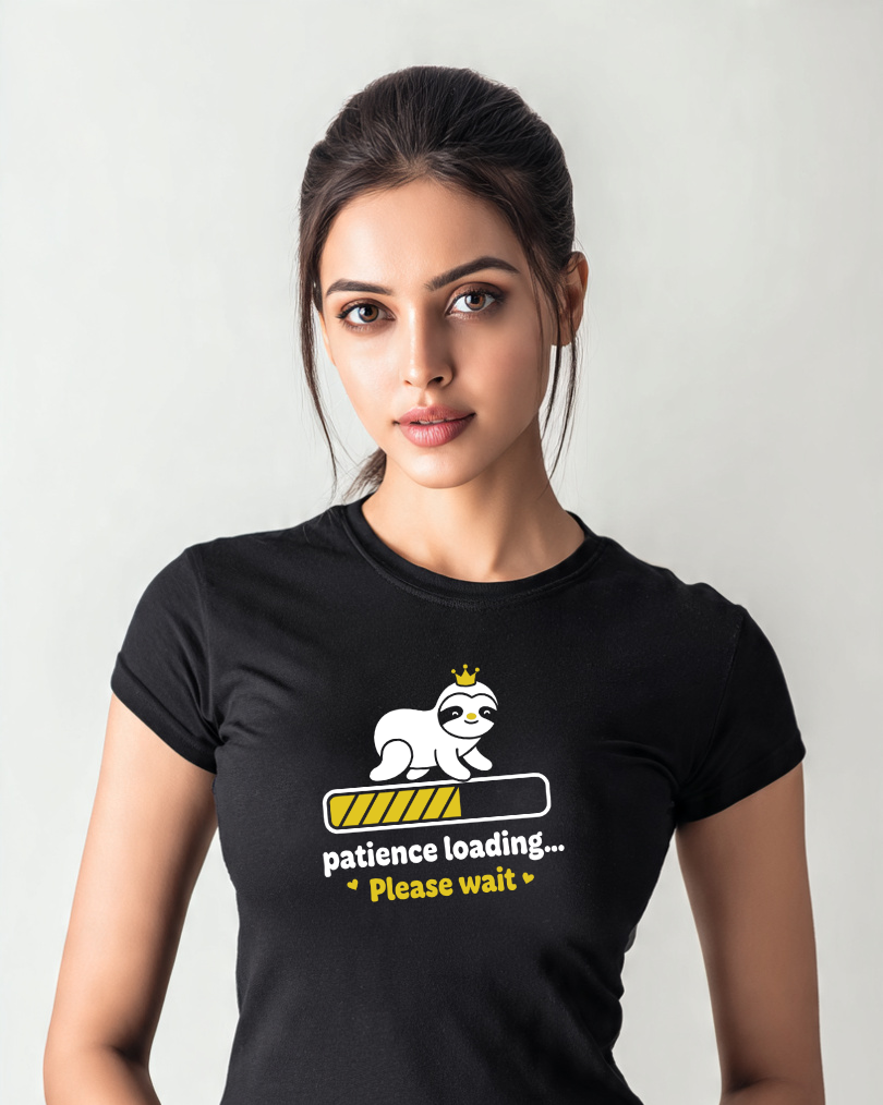 Patience Loading – Women’s Cotton T-Shirt