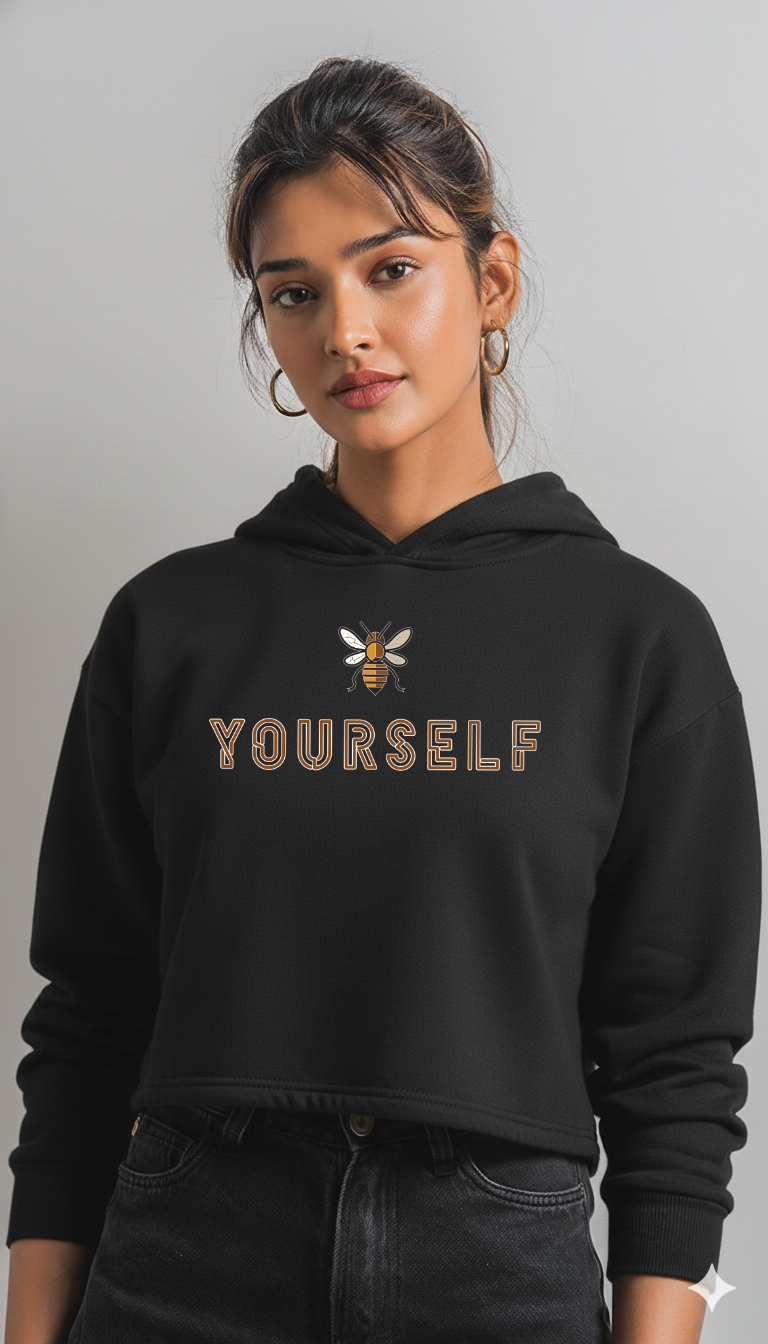 Be Yourself – Women’s Crop Hoodie | Storeily Winter Collection