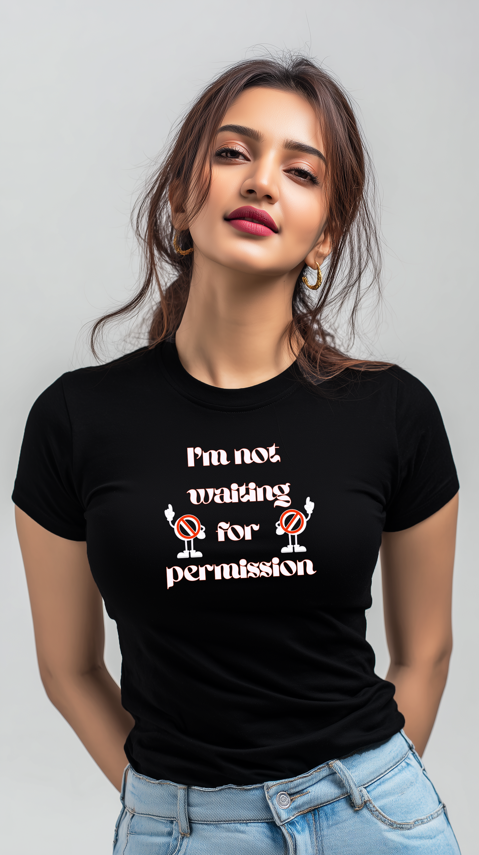 I Am Not Waiting for Permission Women’s Cotton T-Shirt