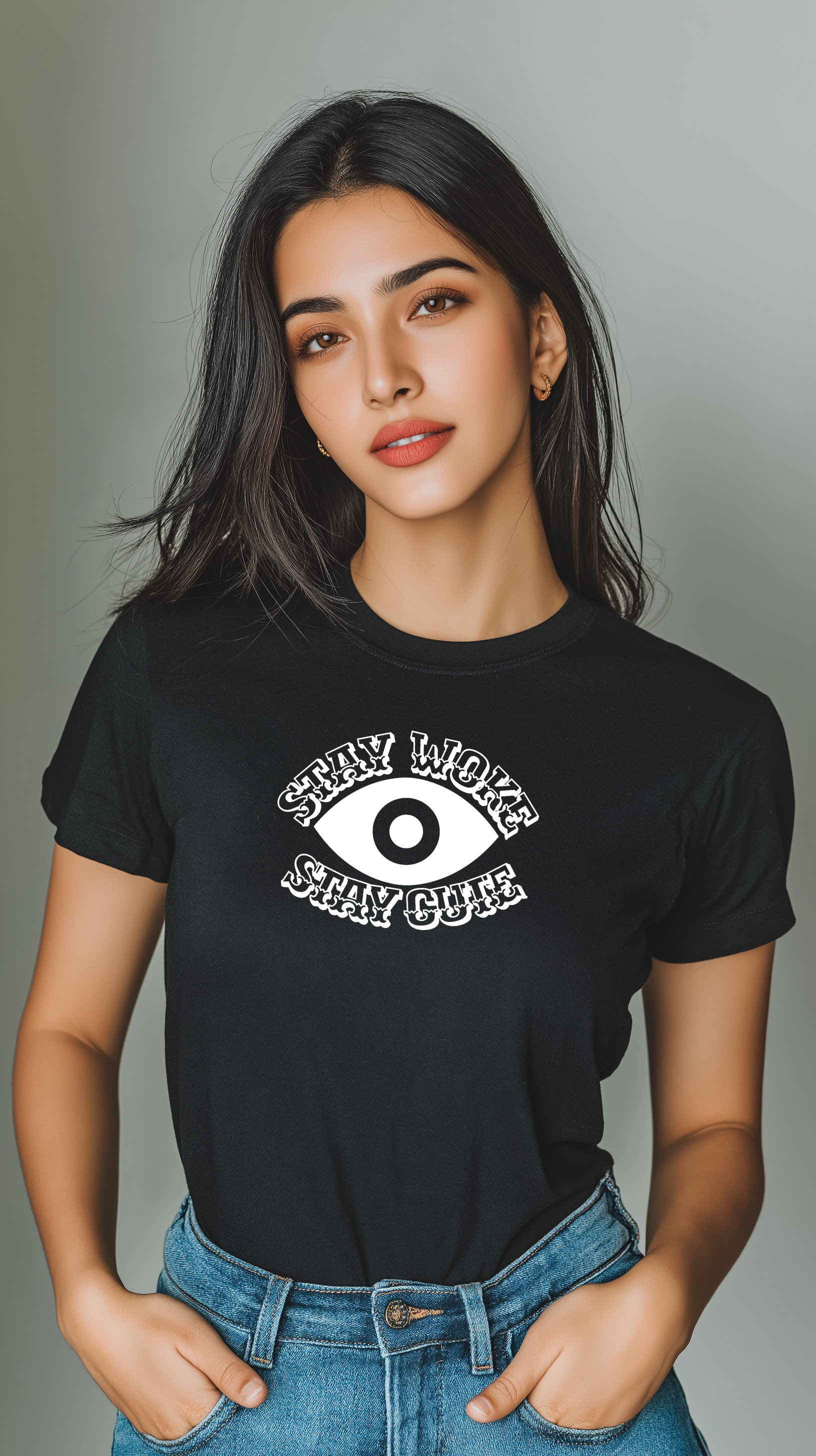 Stay Woke Stay Cute Women’s Cotton T-Shirt
