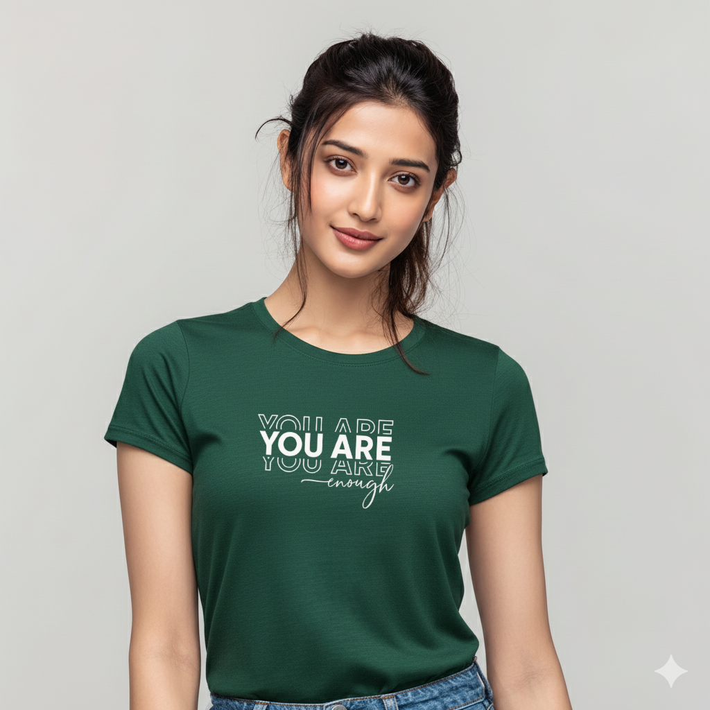 Women’s “You Are Enough” Minimalist Motivational Tshir
