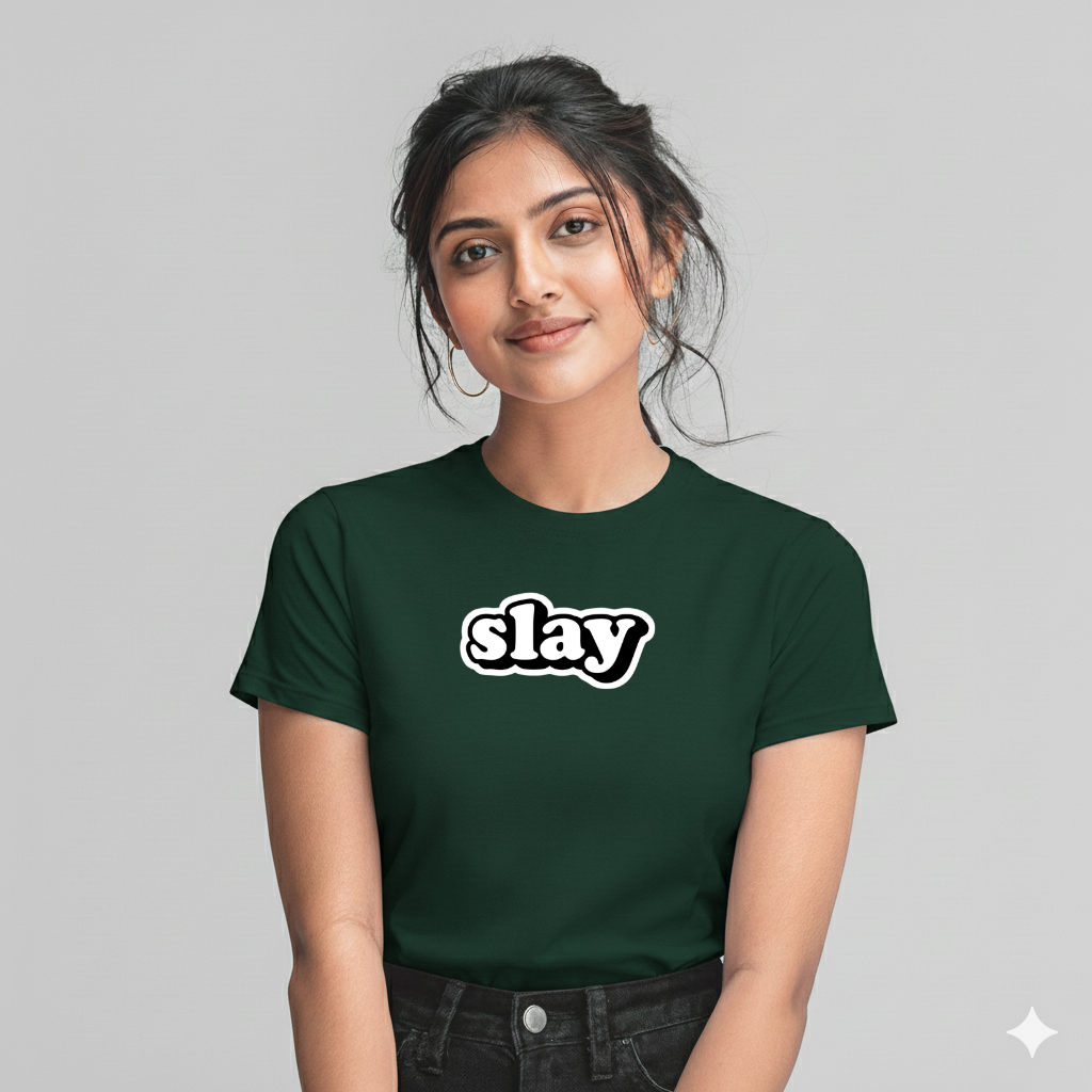 Women’s “Slay” Graphic Cotton Tshirt