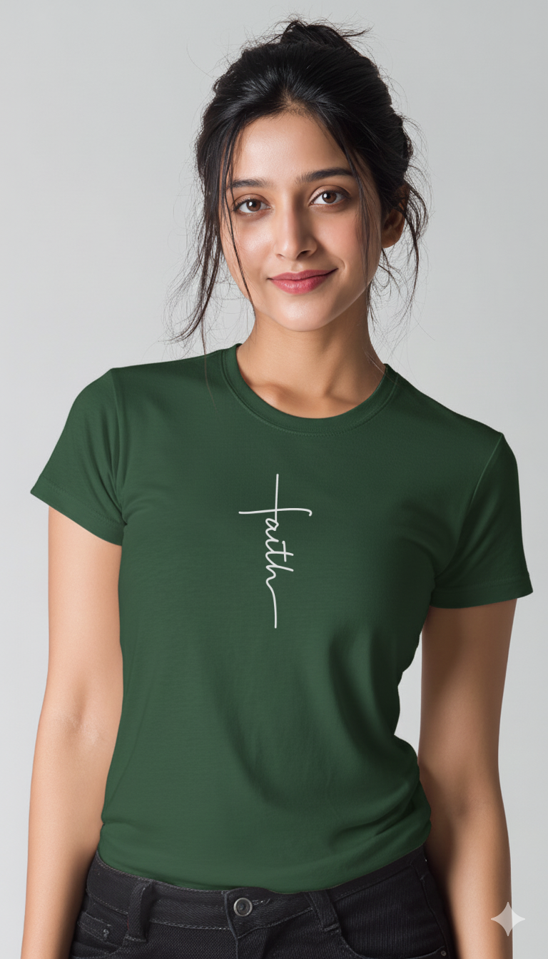 Women’s “Faith” Cotton Tshirt