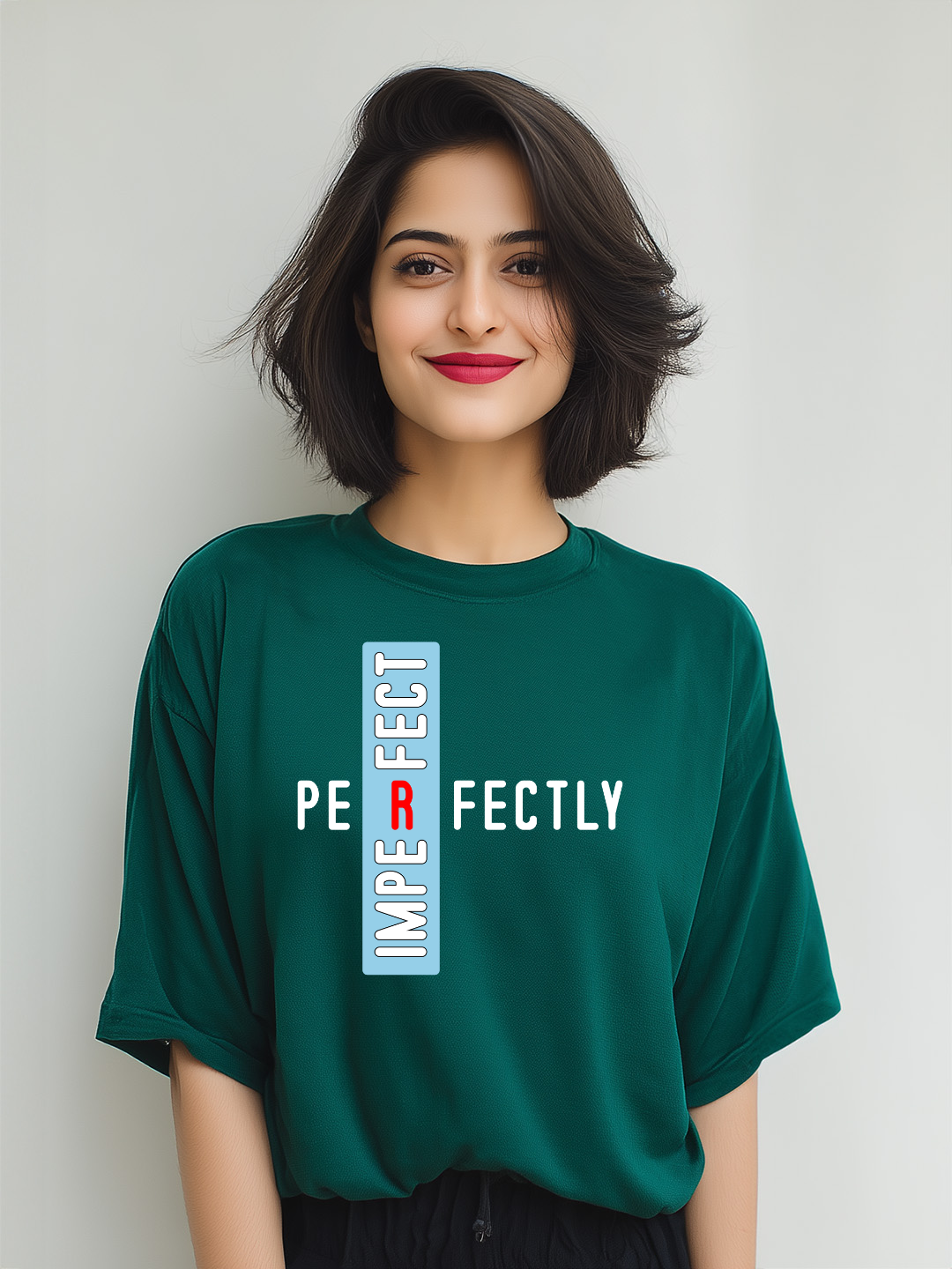 "Perfectly Imperfect" Women's Cotton Oversized Cotton T-Shirt