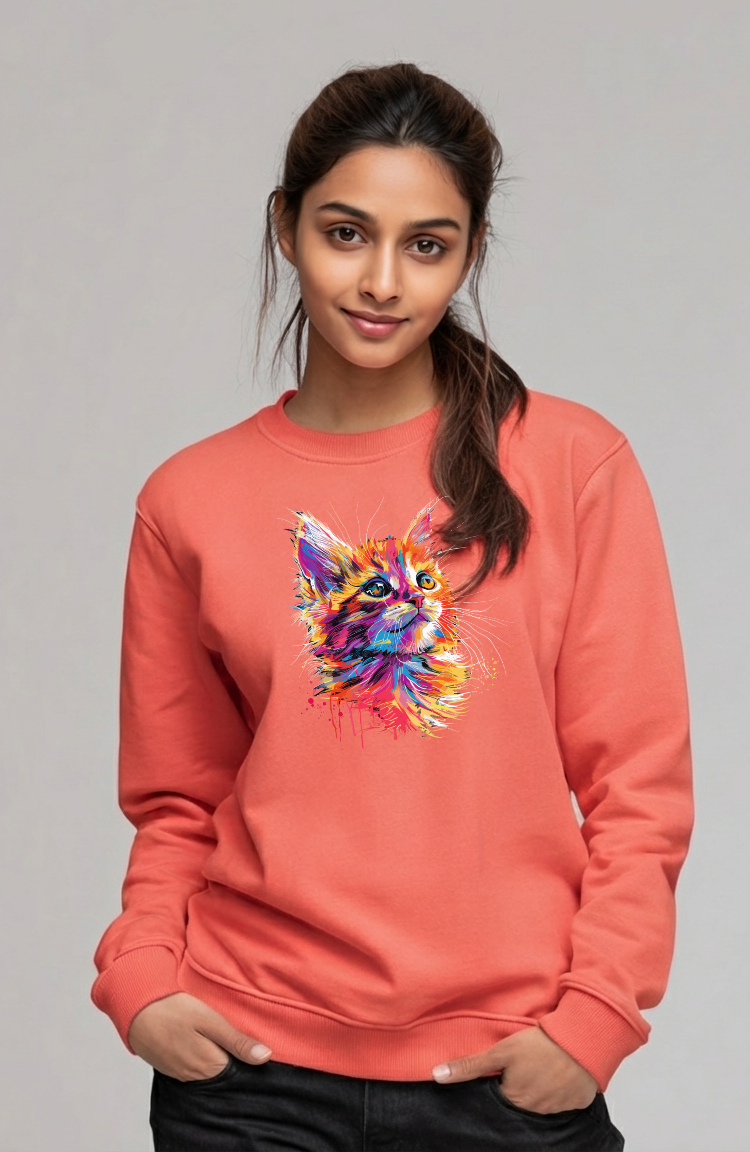 Adorable Cat – Women’s Sweatshirt | Storeily Winter Collection