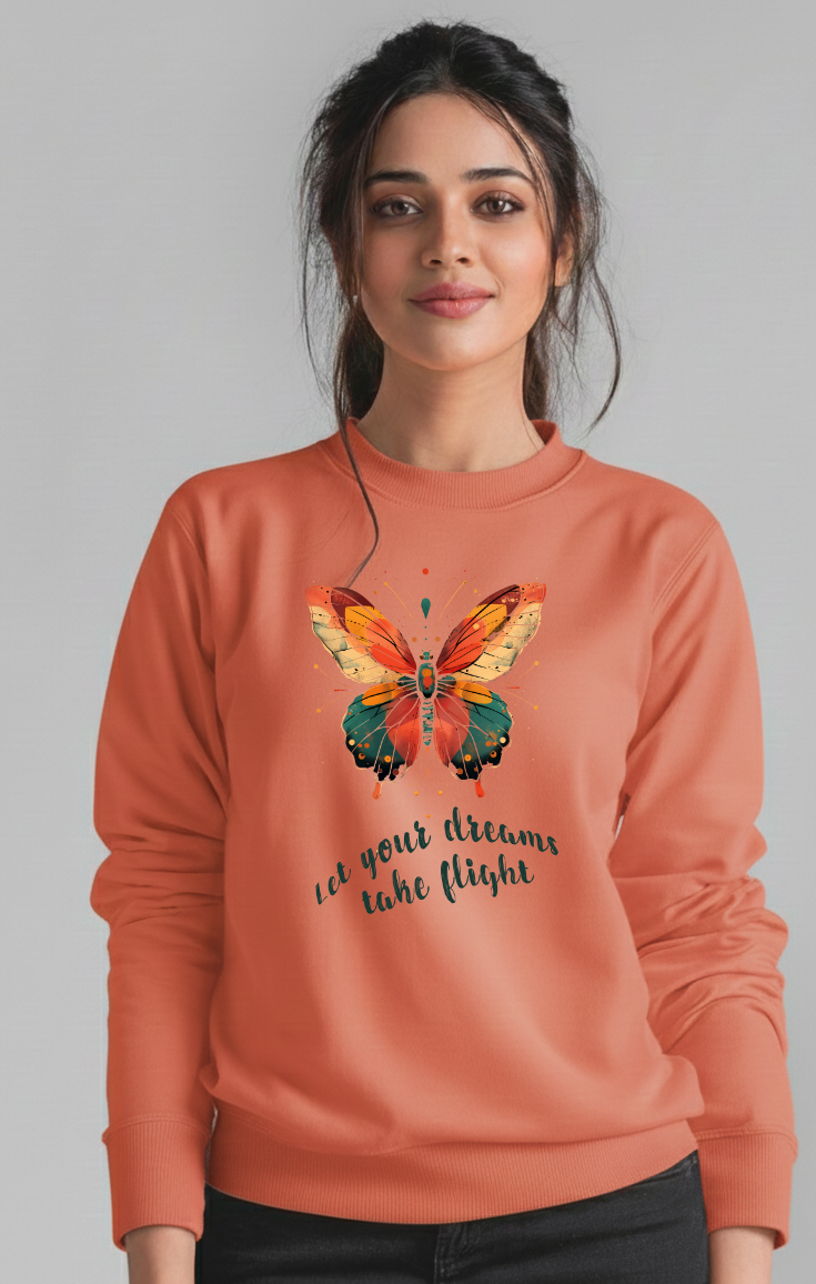 Let Your Dreams Take Flight – Women’s Printed Sweatshirt | Storeily Winter Collection