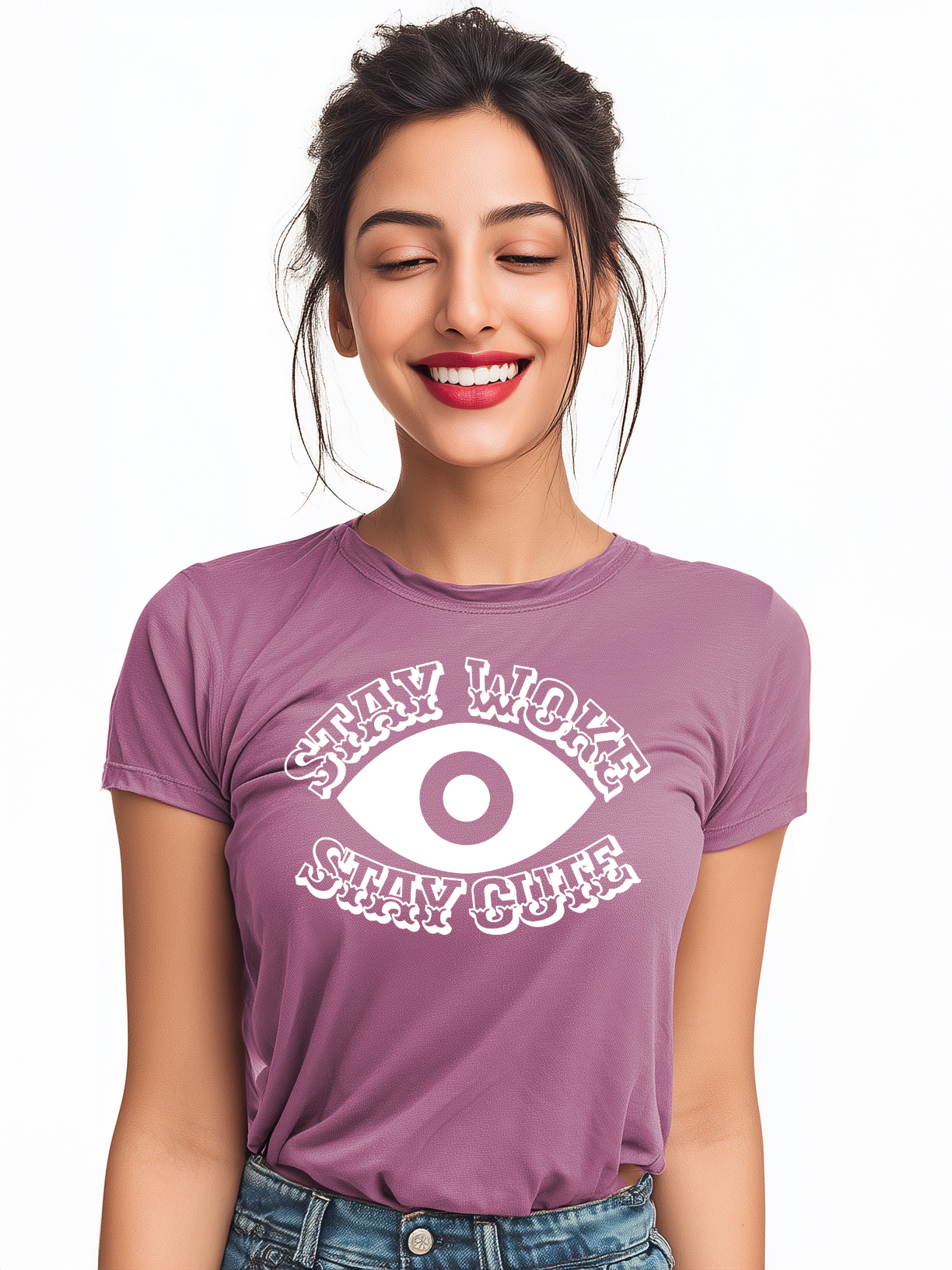 Stay Woke Stay Cute Women’s Cotton T-Shirt