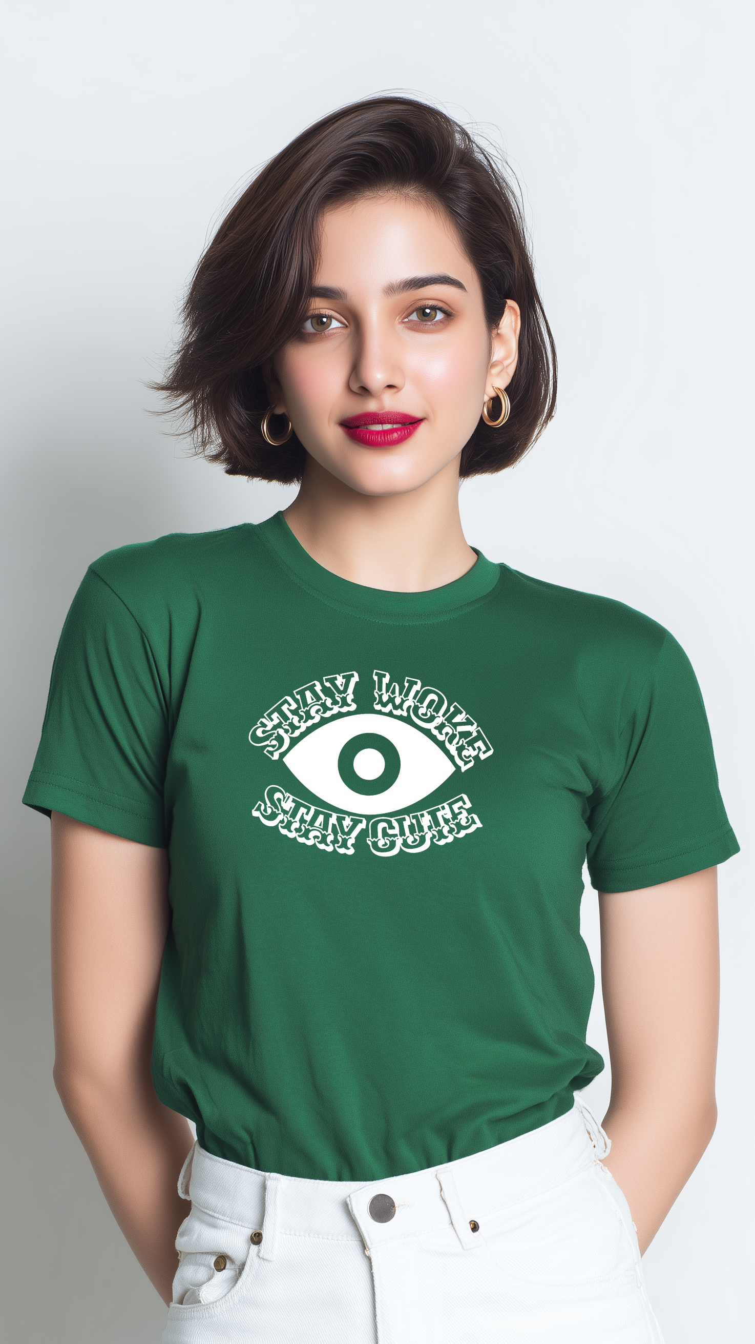 Stay Woke Stay Cute Women’s Cotton T-Shirt