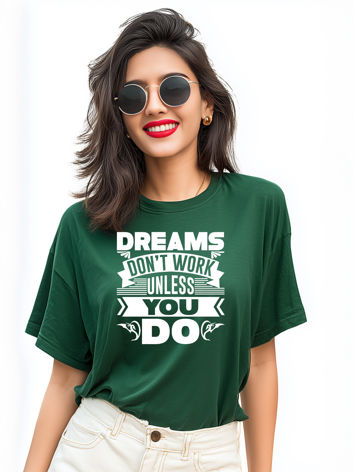Dreams Don't Work Women's Oversized Cotton T-Shirt