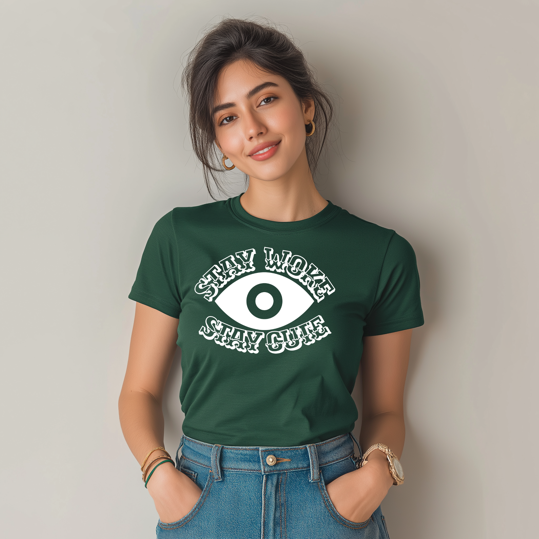 Stay Woke Stay Cute Women’s Cotton T-Shirt