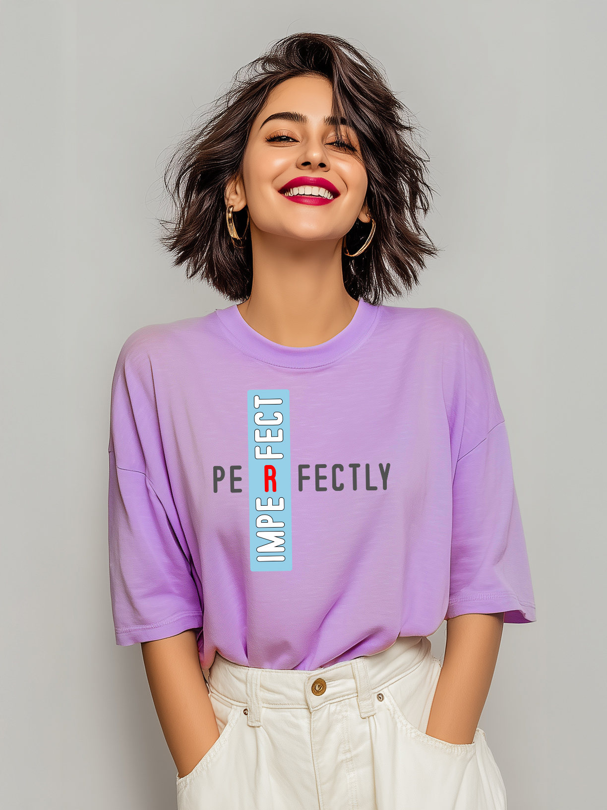 "Perfectly Imperfect" Women's Cotton Oversized Cotton T-Shirt
