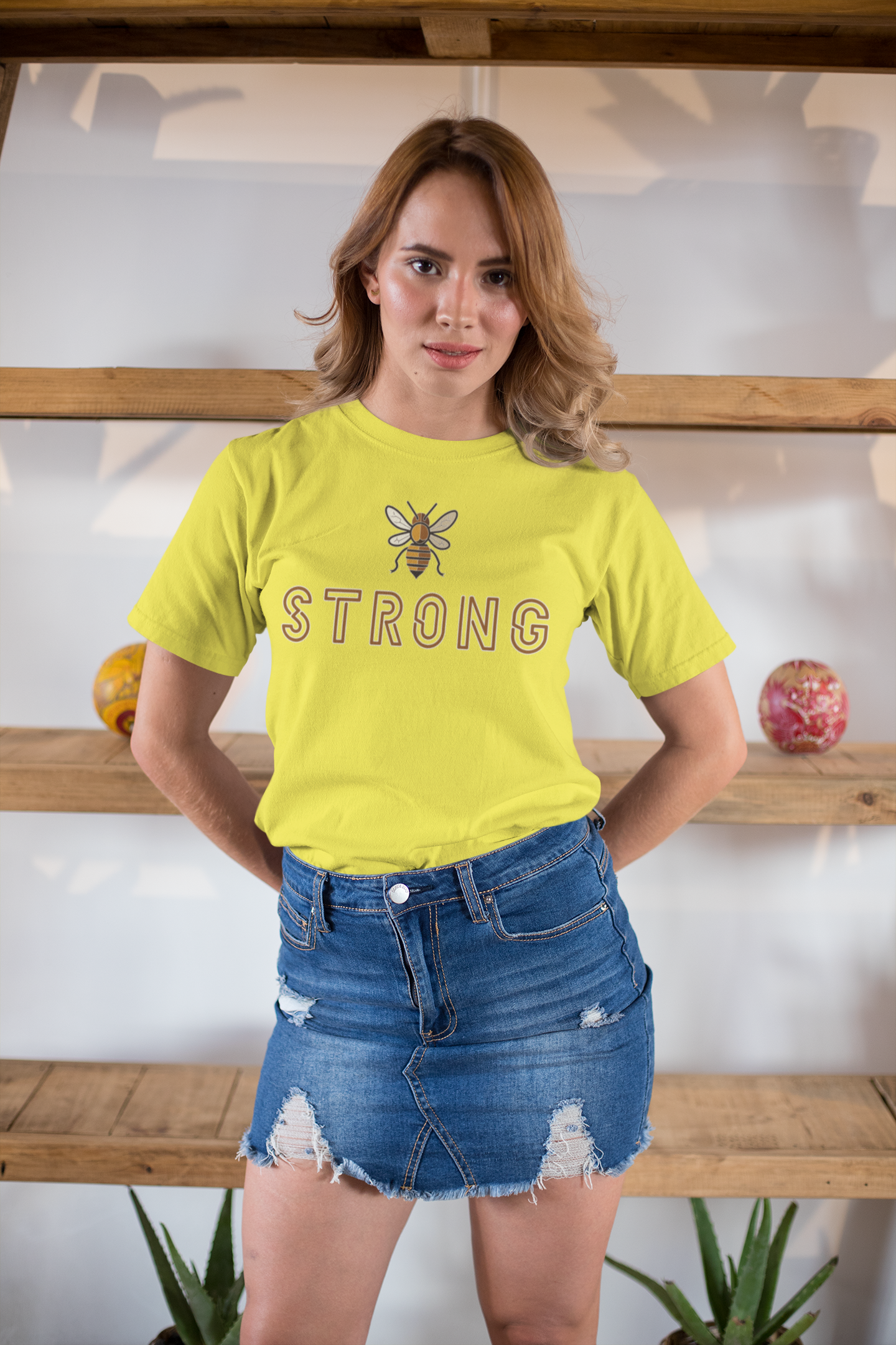 'Be Strong' Cotton Women's T-Shirt