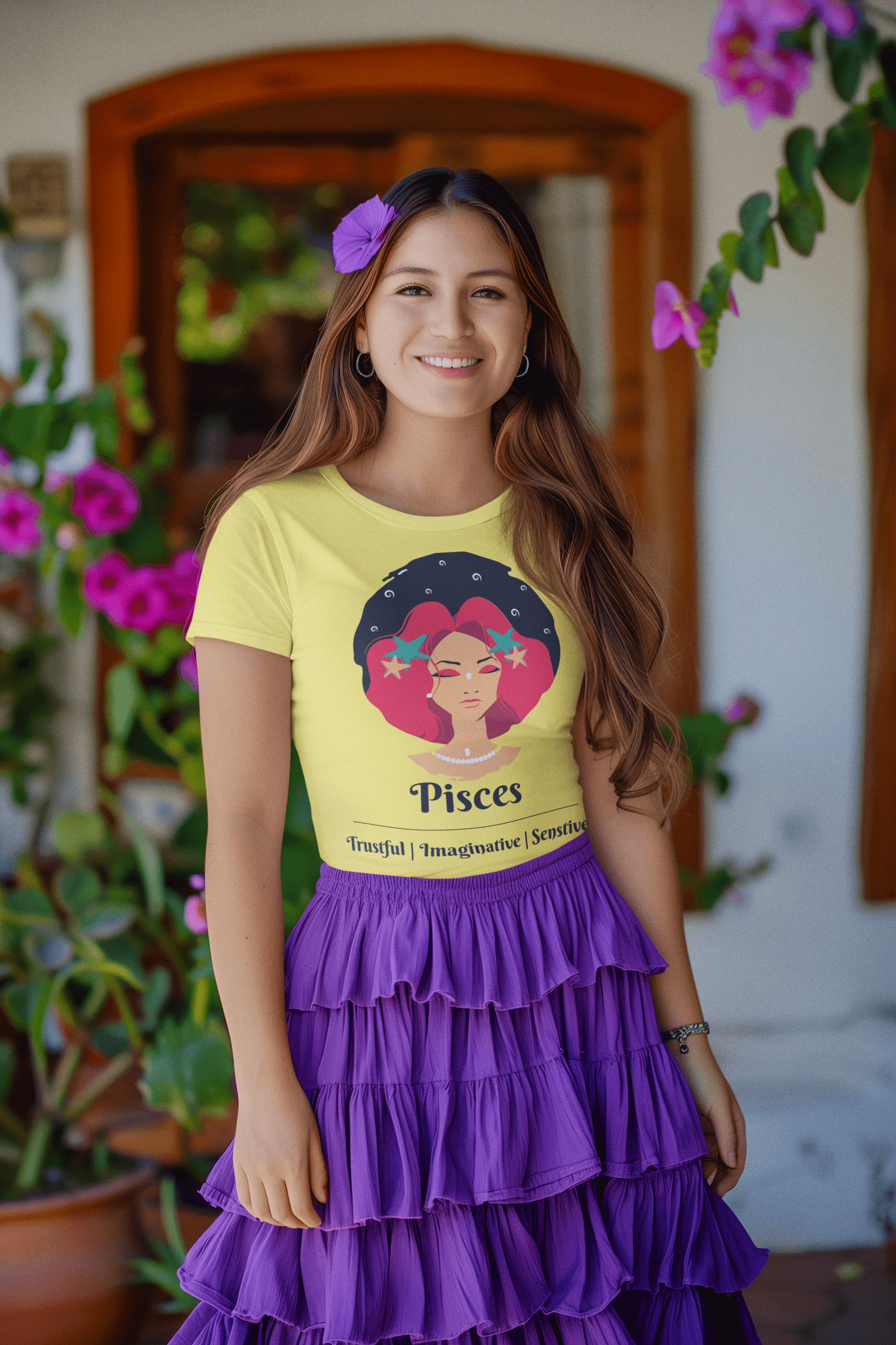 Pisces- Stylish and Charismatic Zodiac Women's cotton Tee