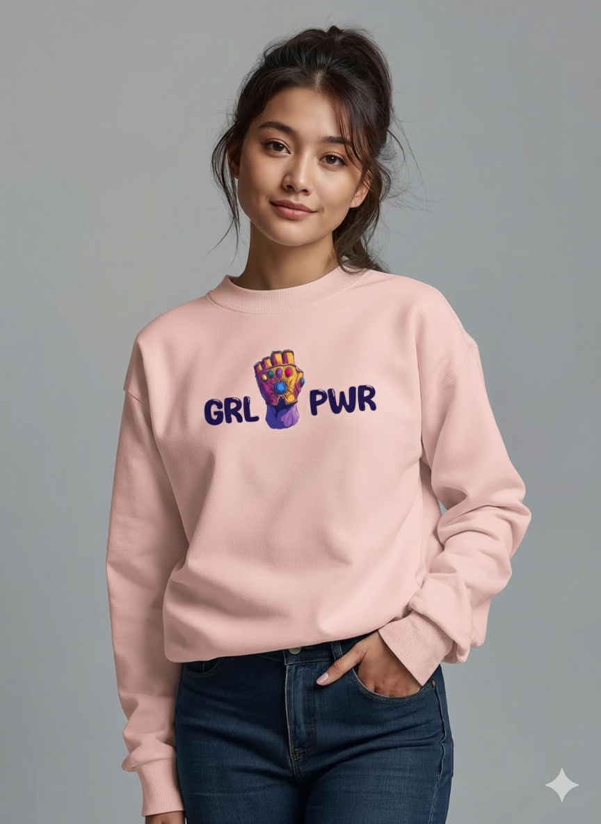 Girl Power Graphic Sweatshirt for Women | Storeily Winter Collection