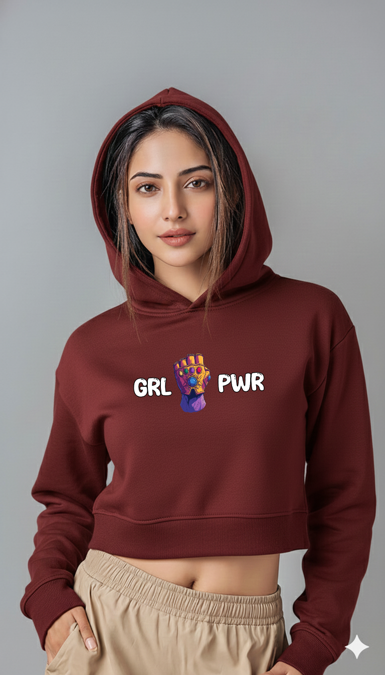 Girl Power – Women’s Crop Hoodie | Storeily Winter Collection