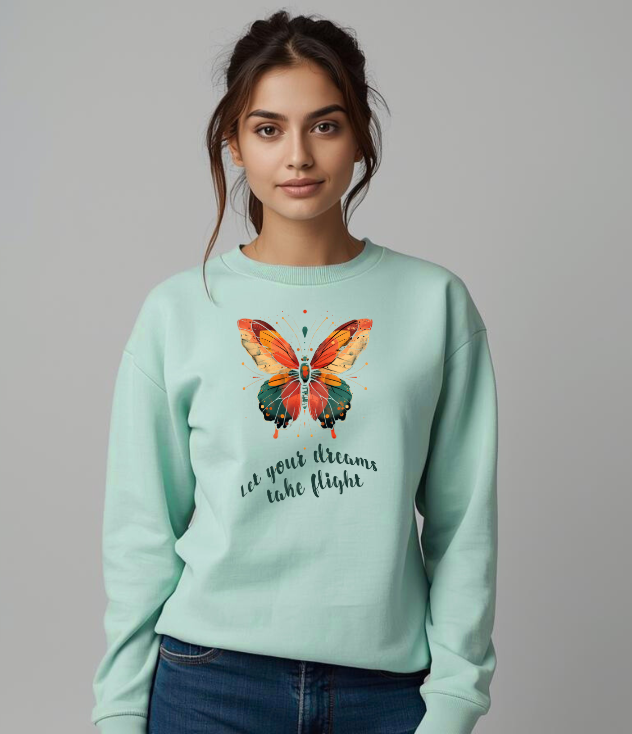 Let Your Dreams Take Flight – Women’s Printed Sweatshirt | Storeily Winter Collection